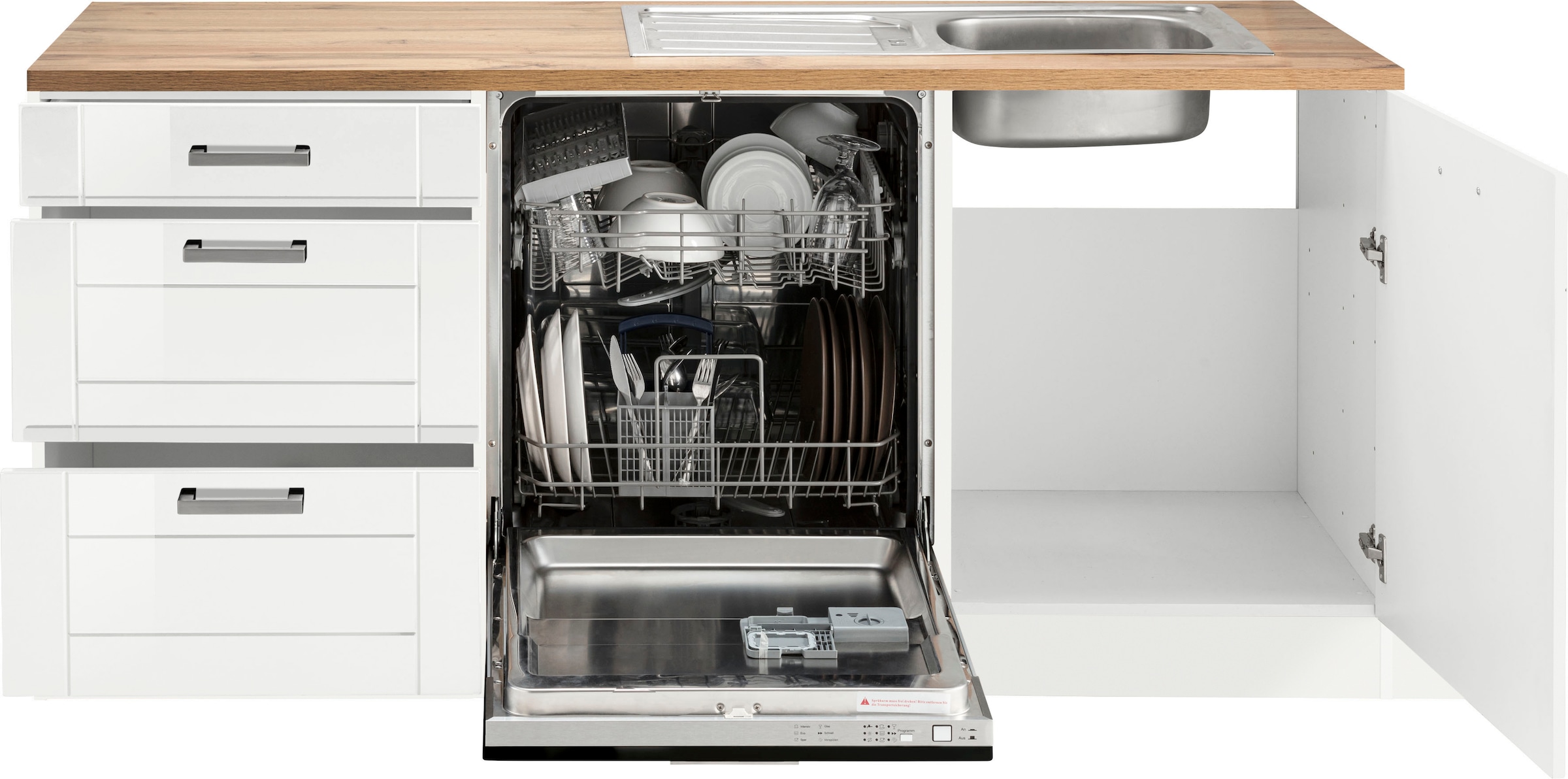 KOCHSTATION Winkelküche »KS-Tinnum«, mit E-Geräten, Stellbreite 240/270 cm