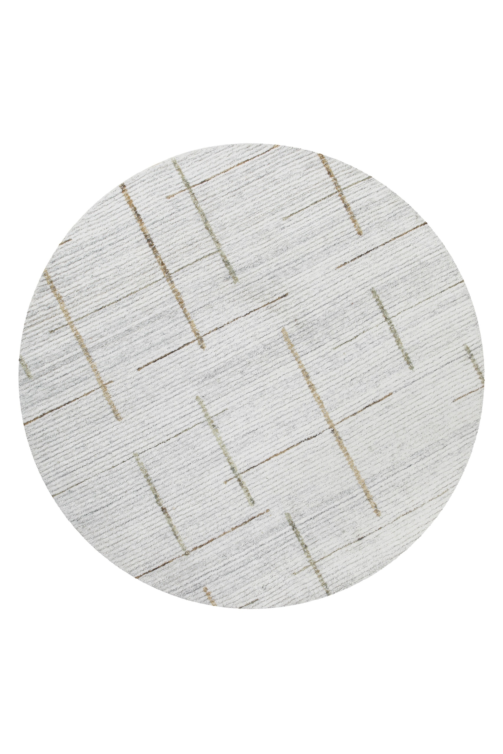 Wecon home Teppich »Hamptons TWENTYTWO«, rund, 10 mm Höhe, Fasermix, Kurzflor, Wohnzimmer, elegant, geometrisches Muster