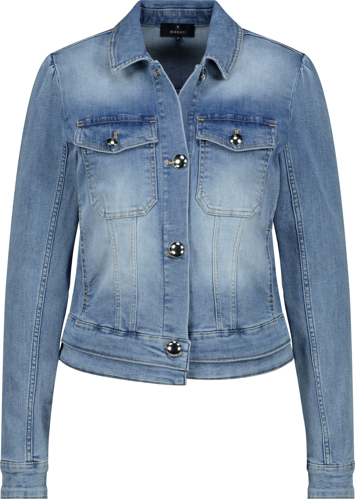 Monari Jeansjacke »Jacke Jeans« ohne Kapuze Regular fit mit Schmuckknöpfen
