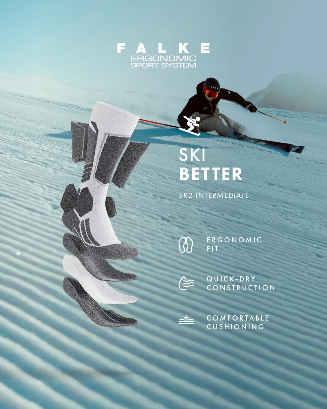 FALKE Kniestrümpfe »SK2 Intermediate« 1 Paar tlg.