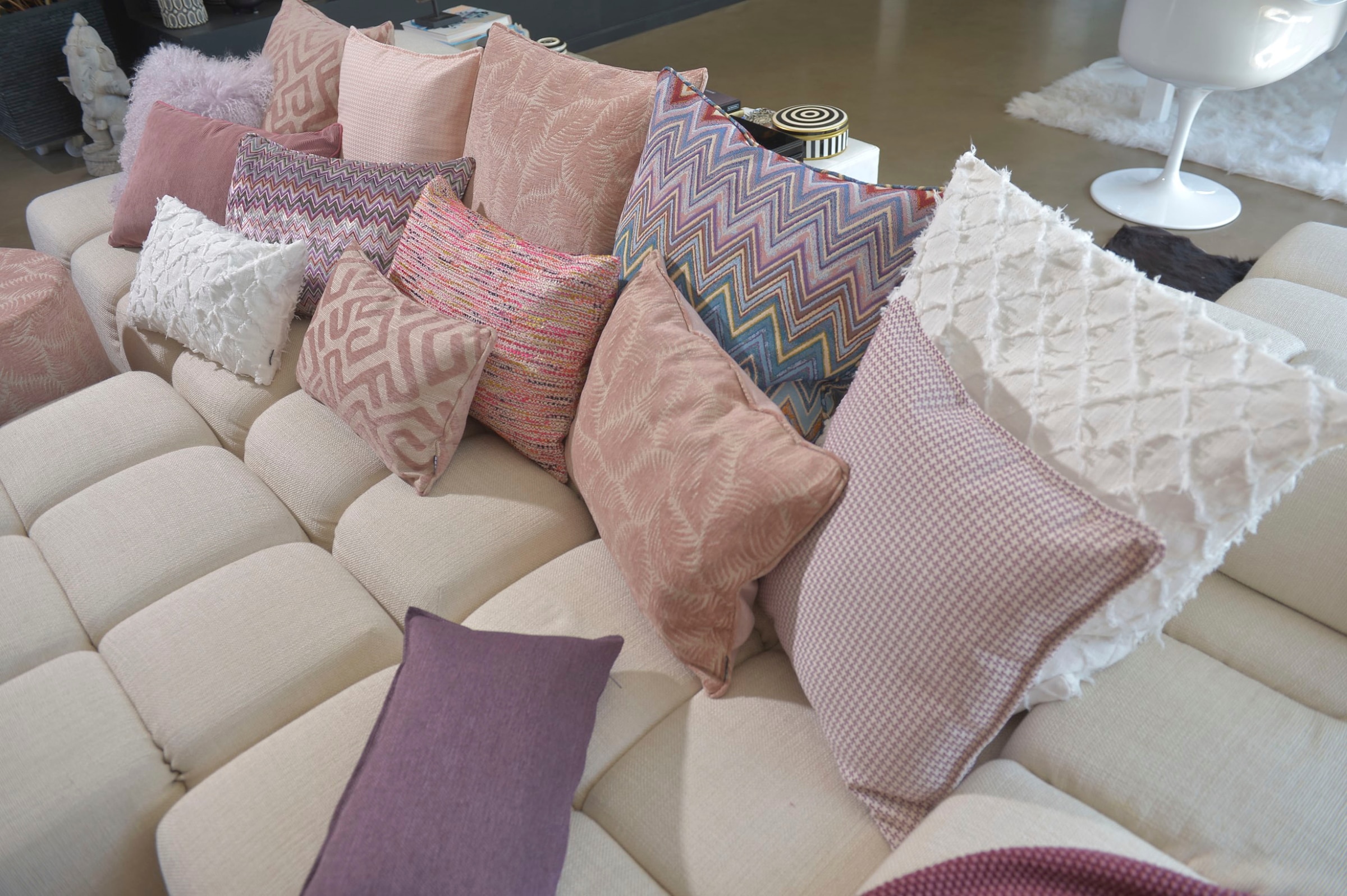 H.O.C.K. Dekokissen »Rebelle« mit Zickzack-Muster