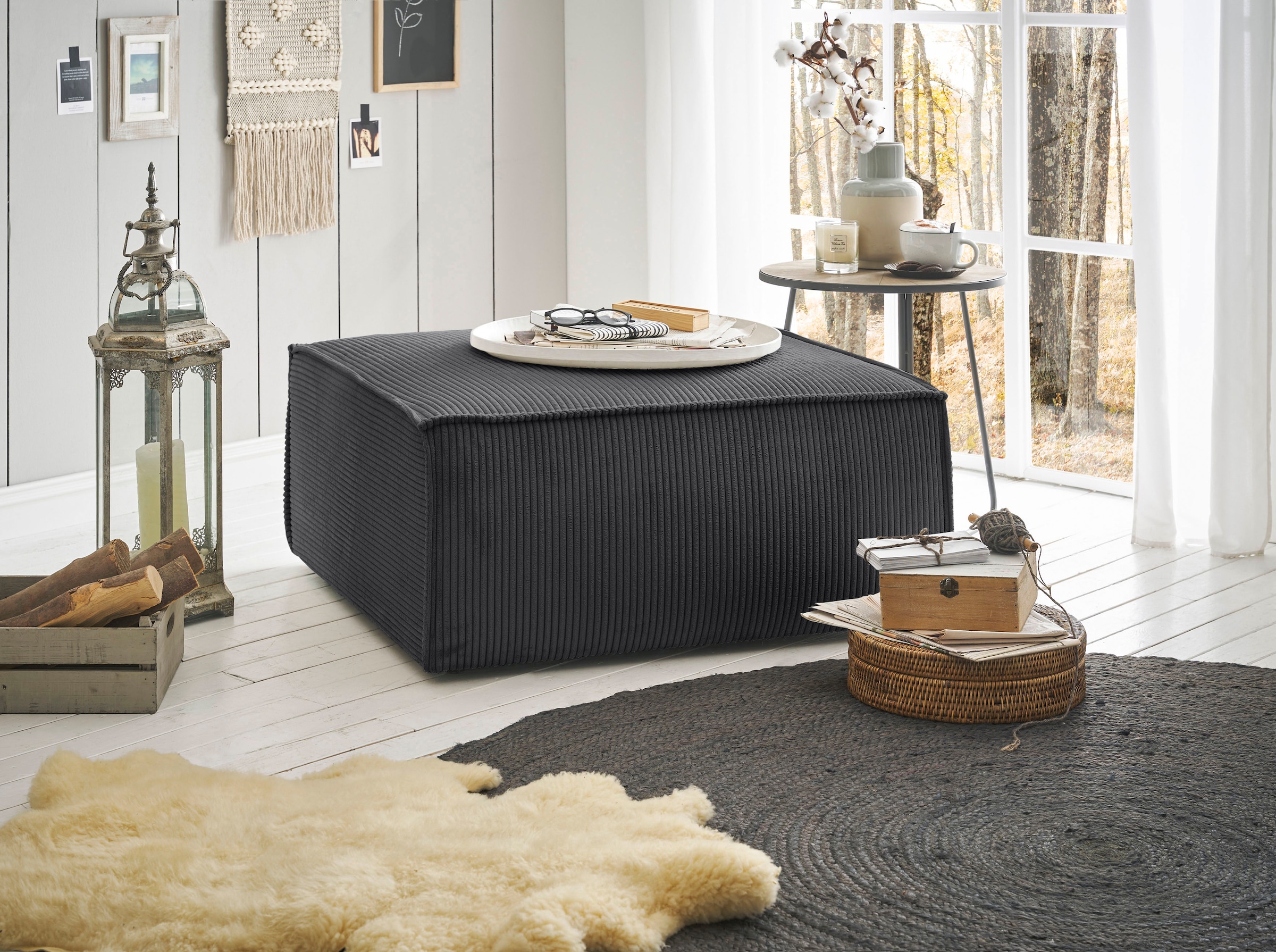 Home affaire Hocker »SHERWOOD« Hocker quadratisch, ideale Ergänzung zum Loveseat SHERWOOD