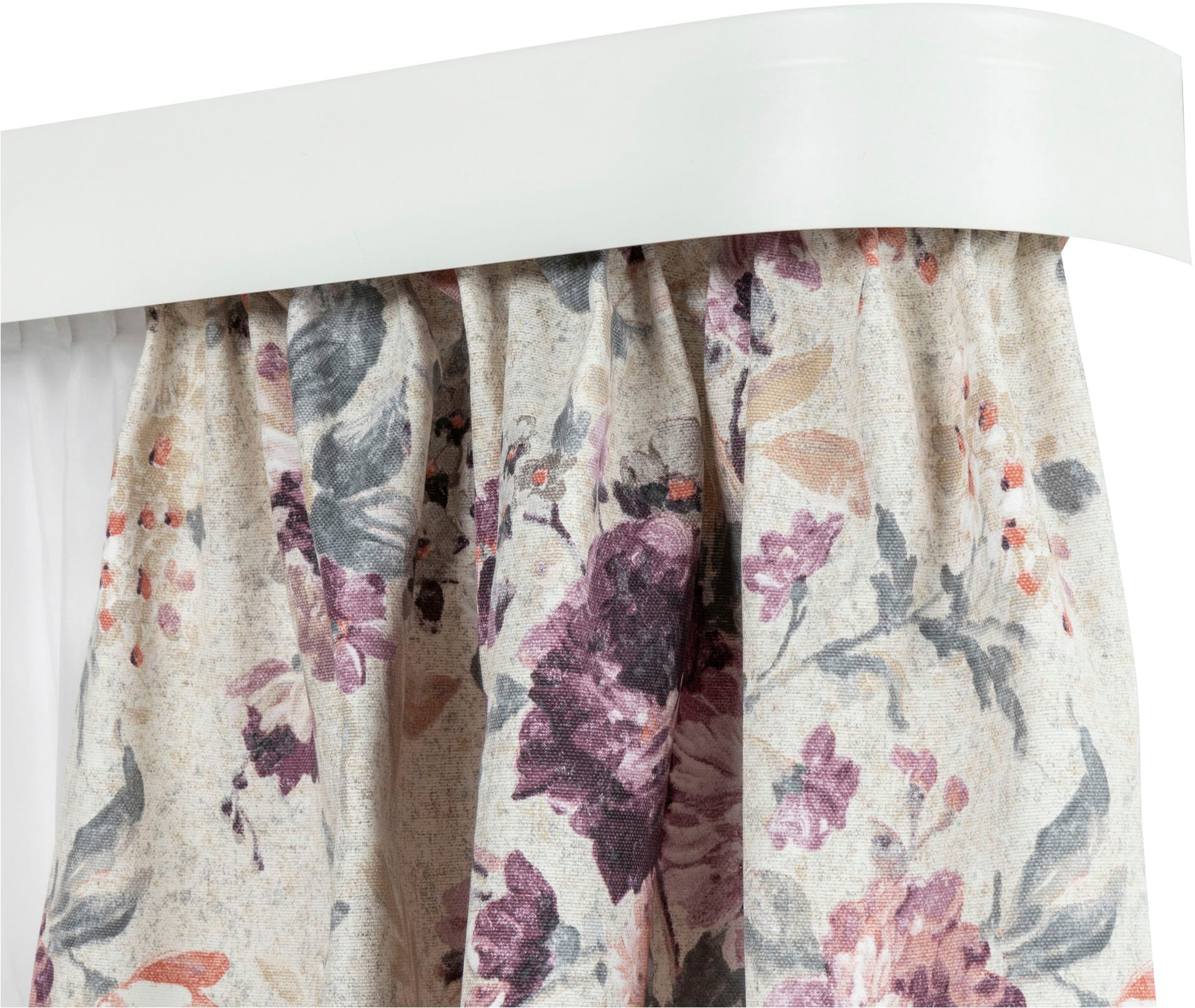 SN DECO GROUP Vorhangschiene »SH1« 1 läufig-läufig Fixmaß Set 1-läufig,inkl. Rundbögen, Blende 5 cm, vorgebohrt, Innenlauf