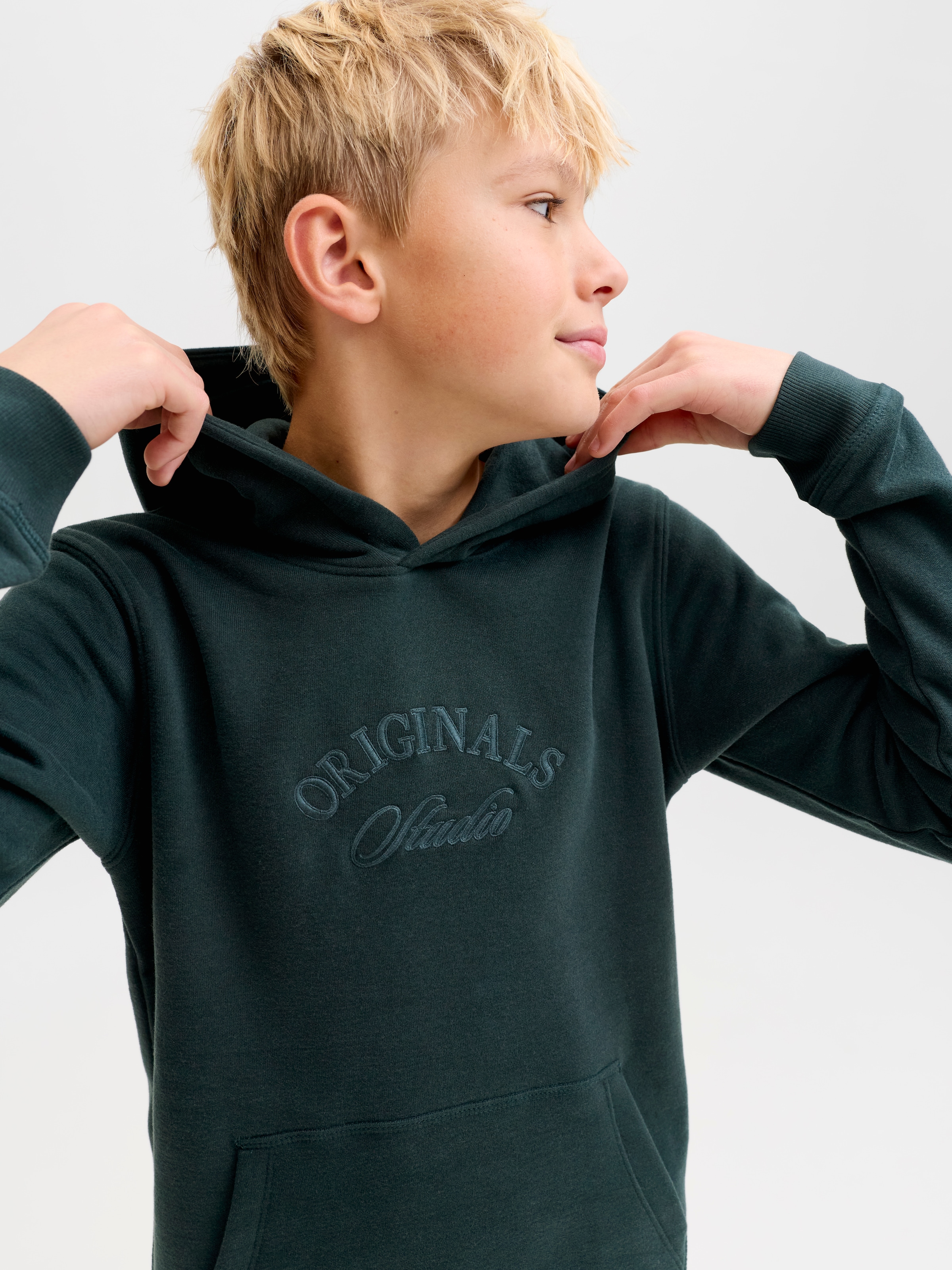 Jack & Jones Junior Kapuzensweatshirt »JORBLEECKER BRANDING SWEAT HOOD BF JNR«

