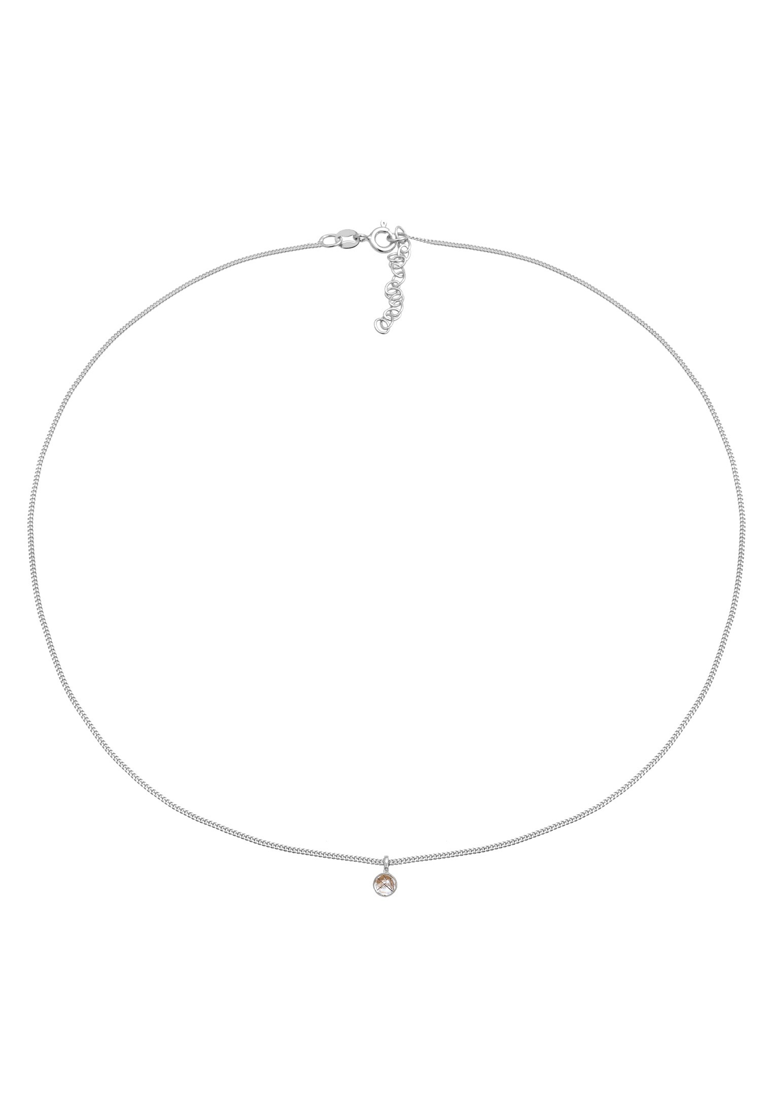 Elli Choker »Halskette Choker Turmalin Quarz Anhänger Rund 925 Silber«