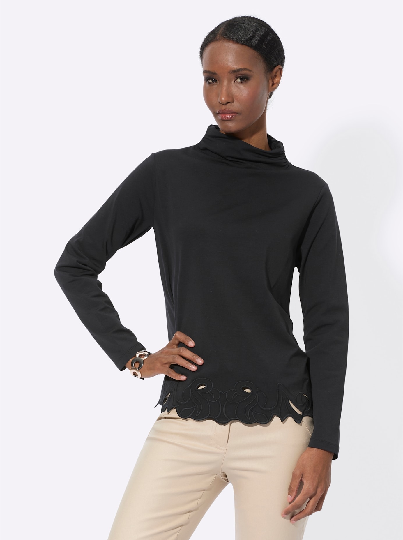 creation L Langarmshirt »Modal-Baumwoll-Shirt«, (1 tlg.)