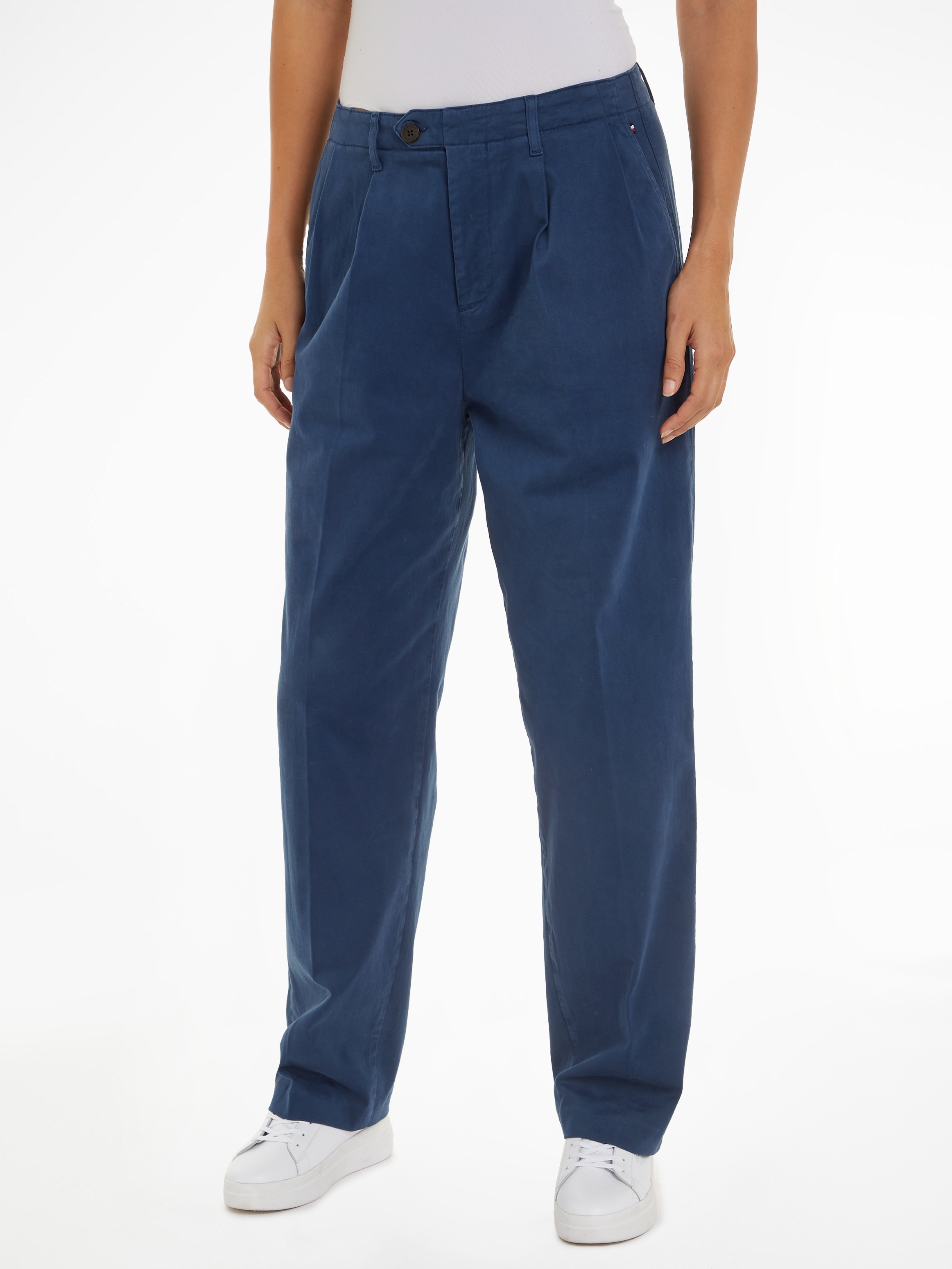 Tommy Hilfiger Chinohose »RELAXED STRAIGHT PLEATED CHINO«, mit Bundfalten