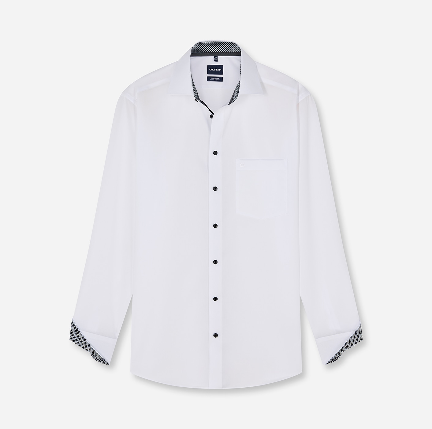 OLYMP Langarmhemd »Luxor« Businesshemd, New-Kentkragen, Comfort Fit