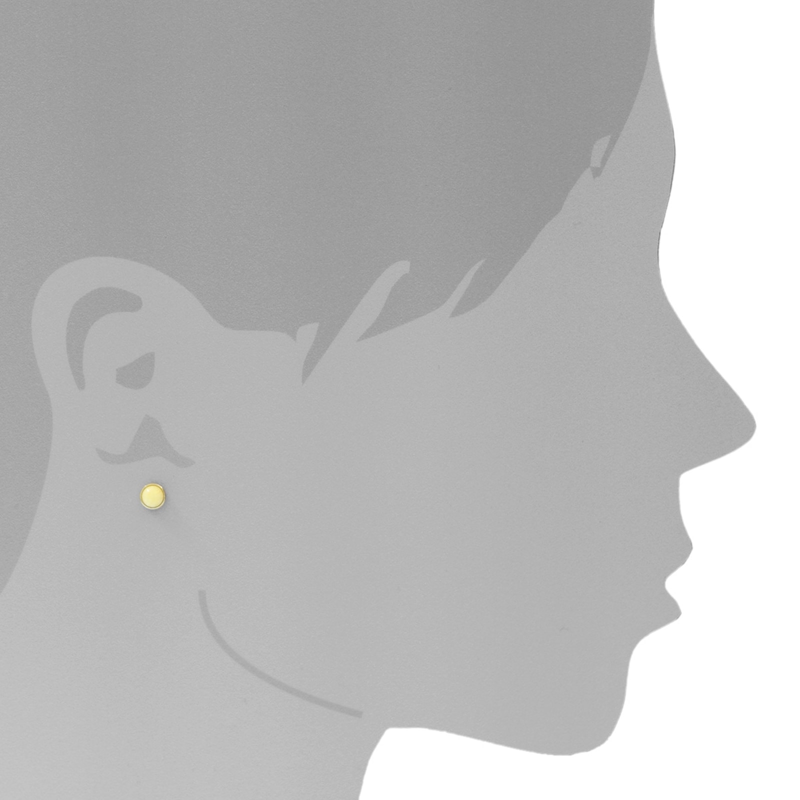 OSTSEE-SCHMUCK Paar Ohrstecker »- Classic 5 mm - Gold 585/000 - Bernstein«