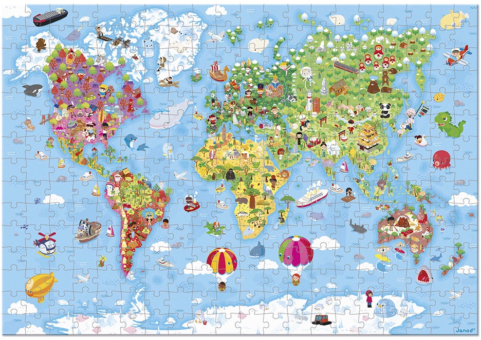 Janod Puzzle »Weltkarte«