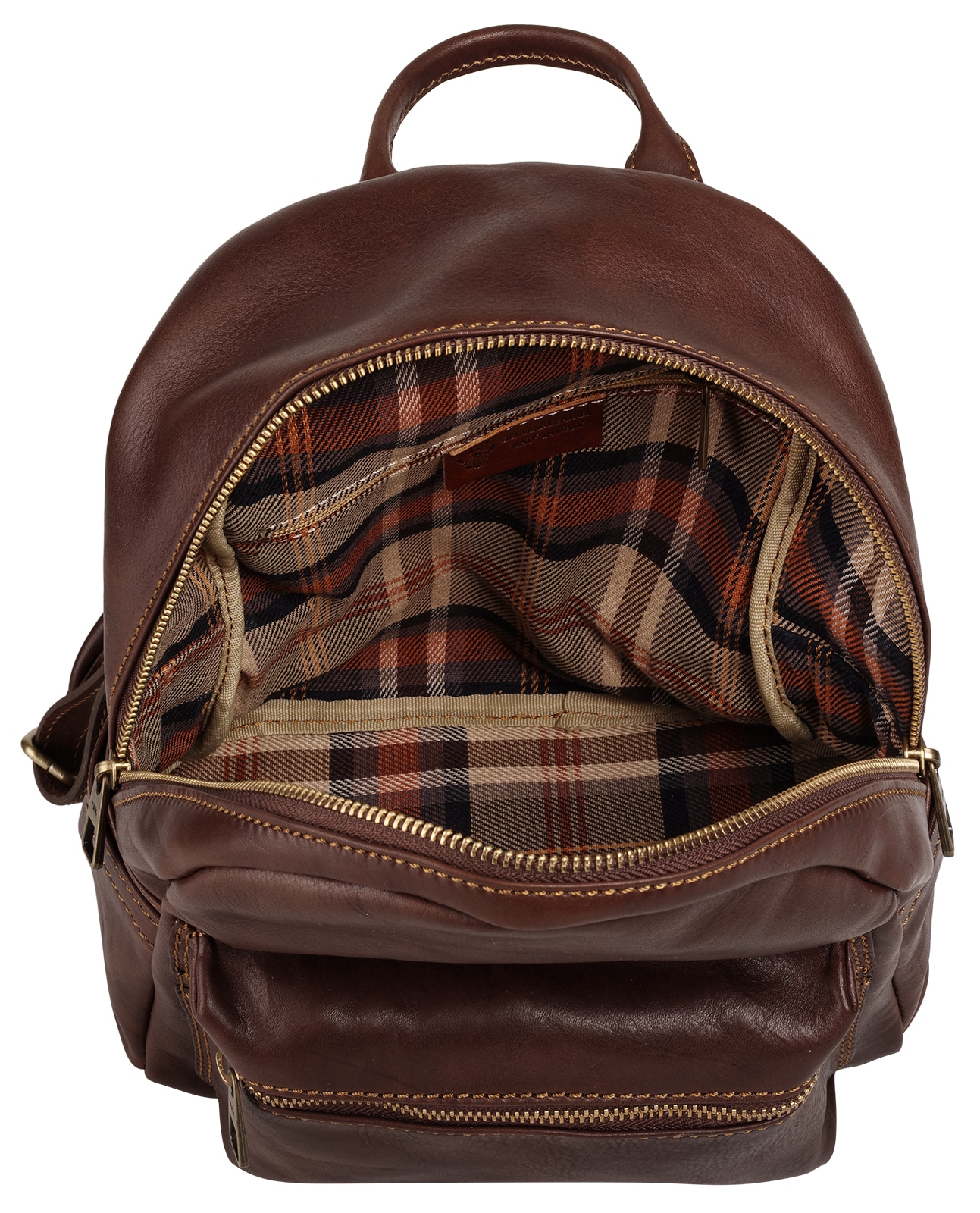 Piké Cityrucksack, echt Leder, Made in Italy