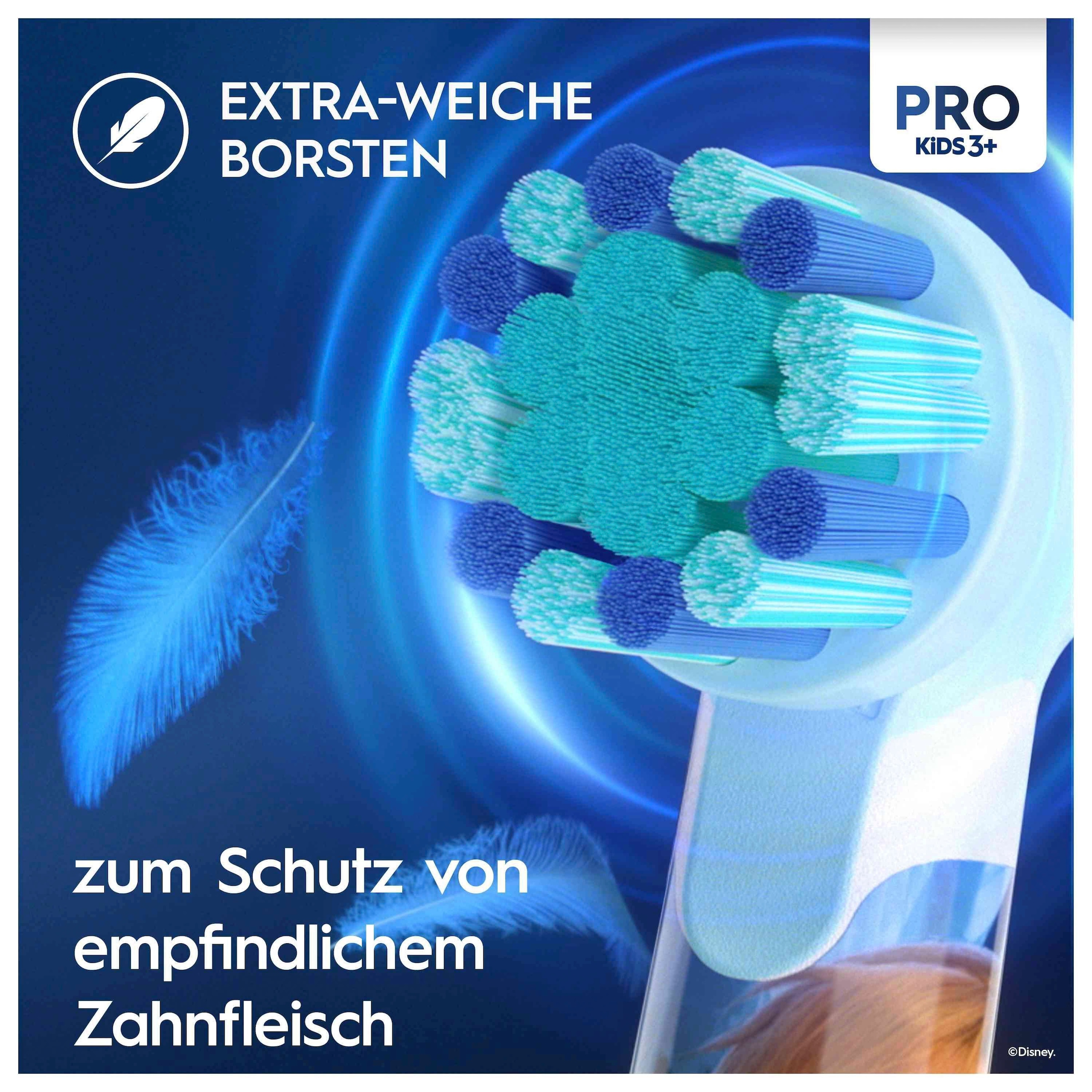 Oral-B Elektrische Zahnbürste »Pro Kids Frozen«, 1 St. Aufsteckbürsten, für Kinder ab 3 Jahren