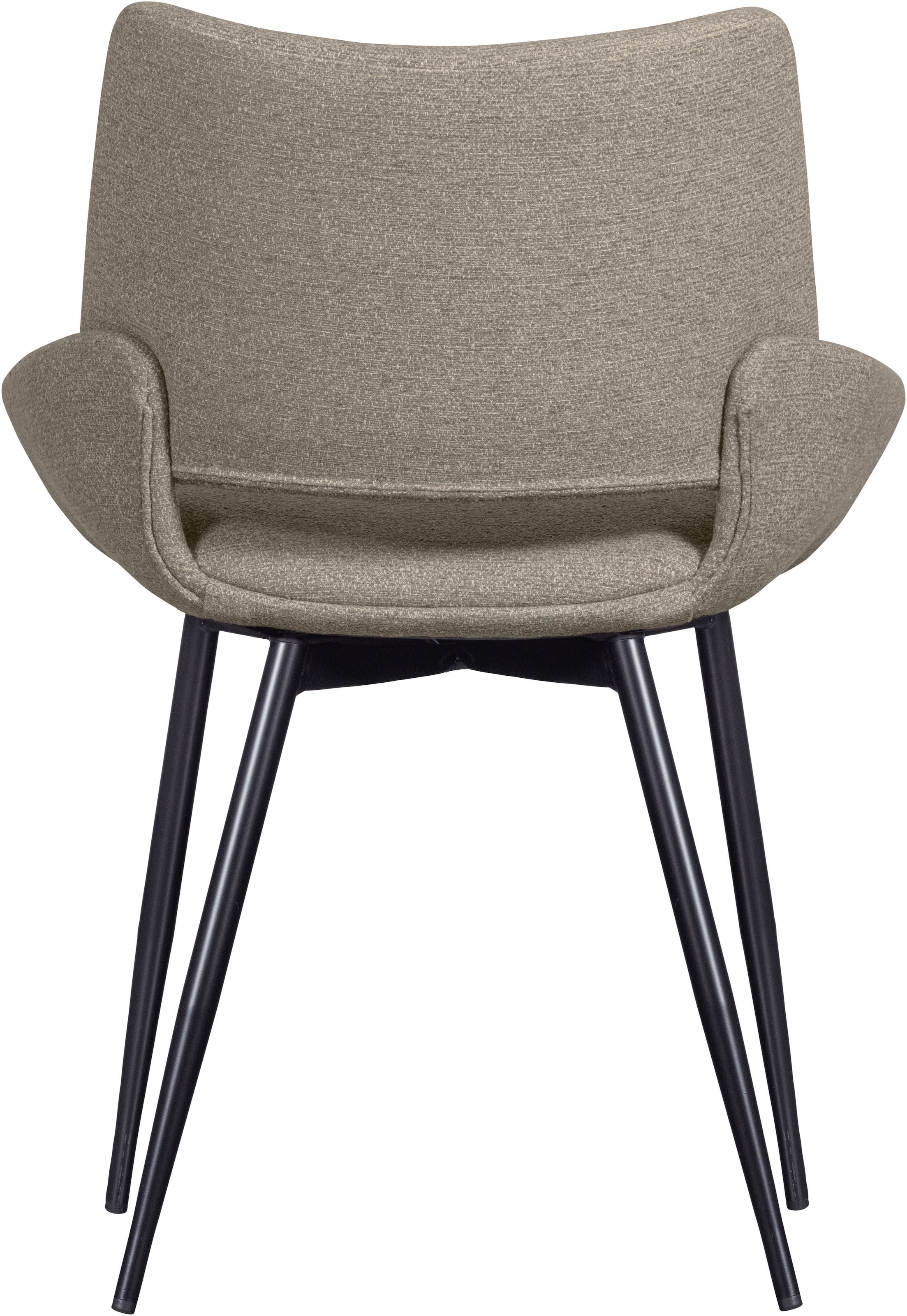 WOOOD Esszimmerstuhl »Parade mit konischen Metallbeinen und Melange-Bezug B58 x T55 x H83 cm« (Set) 2 Stk.Sehr hohe Verschleißfestigkeit, schalenförmige, Tragkraft 150 kg