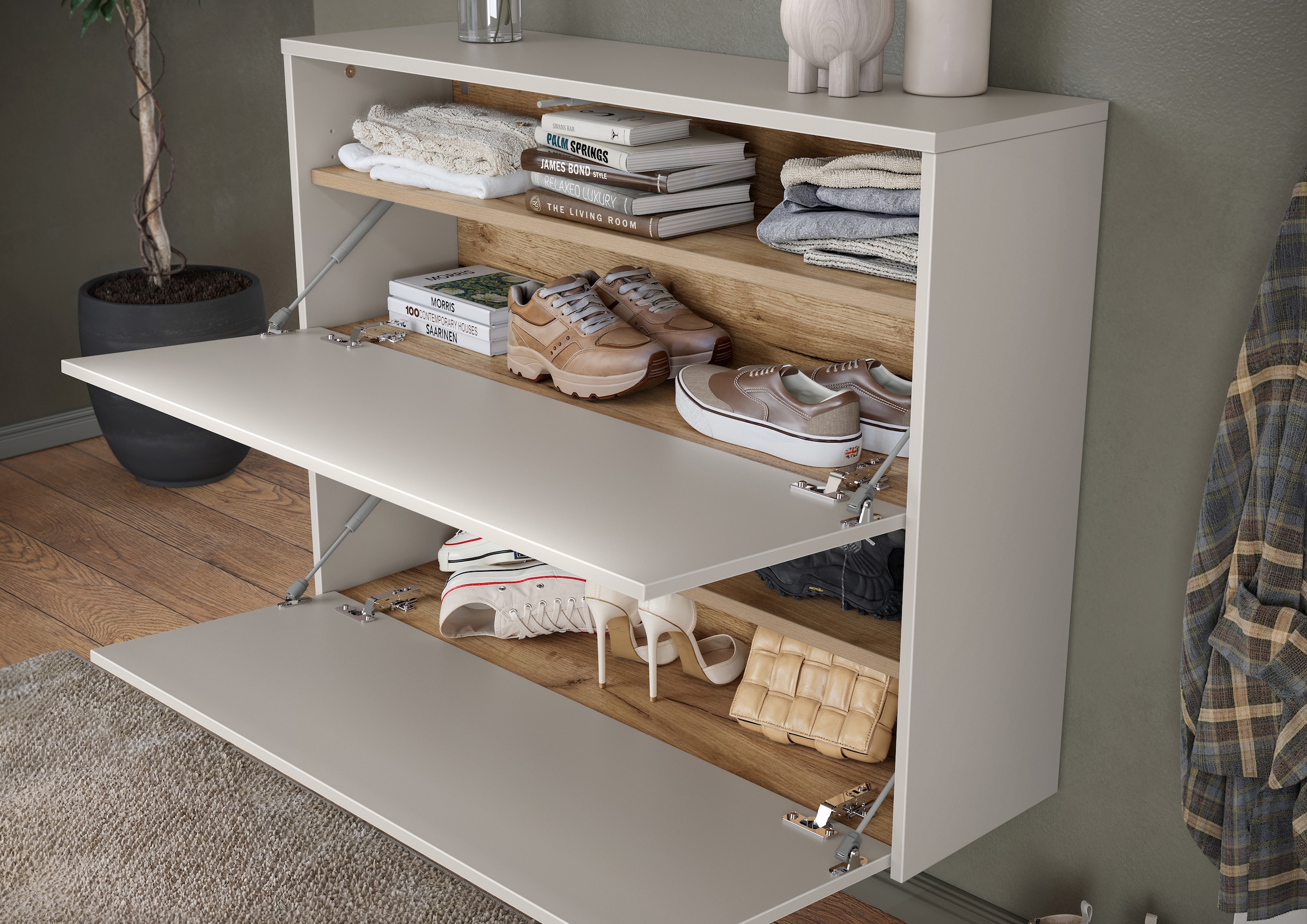 GERMANIA Hängeschuhschrank »Binetto« 1 Stk. tlg. Schuhschrank mit Push-to-open Technik