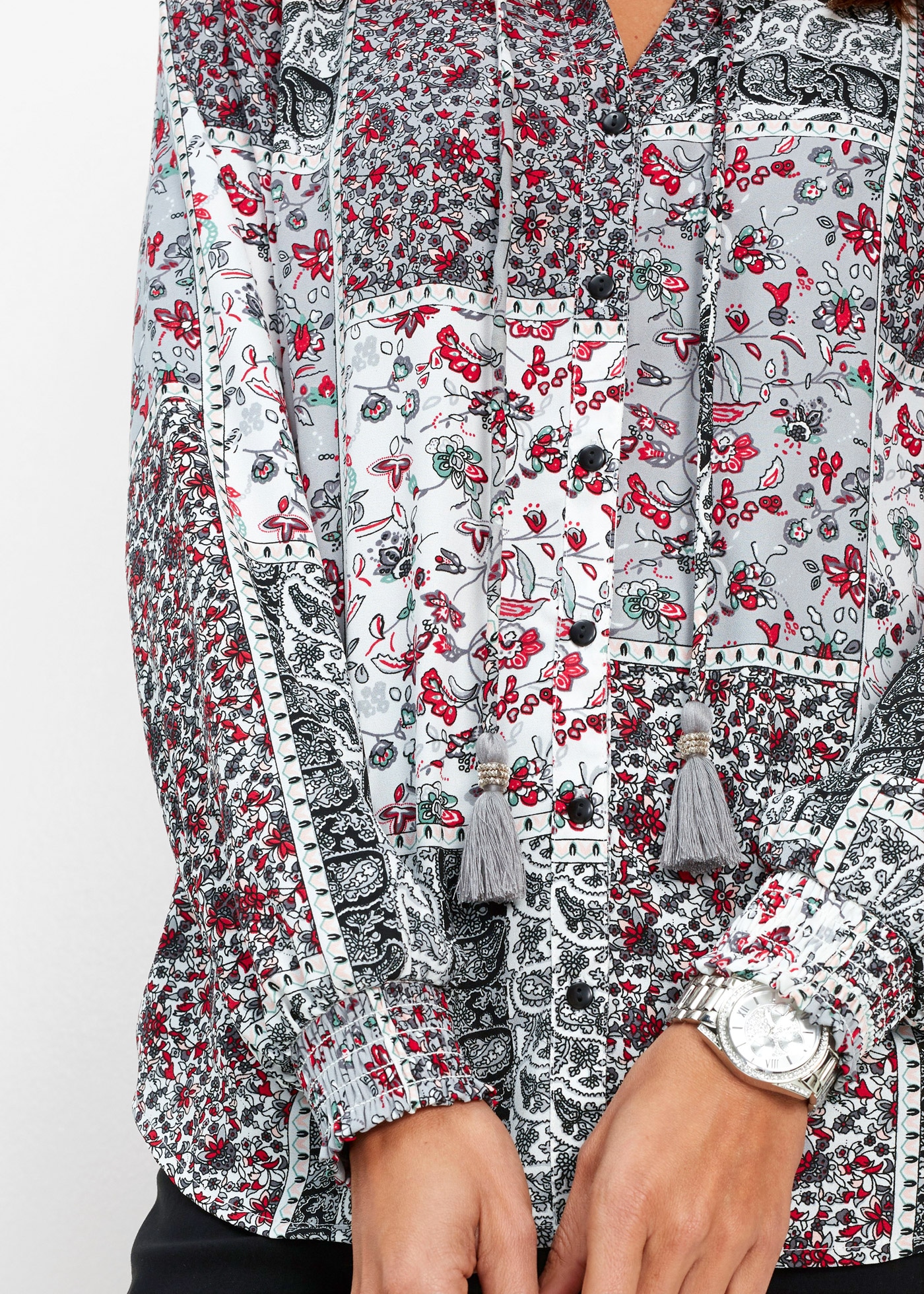 bonprix Langarmbluse 1 Regular Fit, eleganter Stil, mit langem Arm, aus Polyester