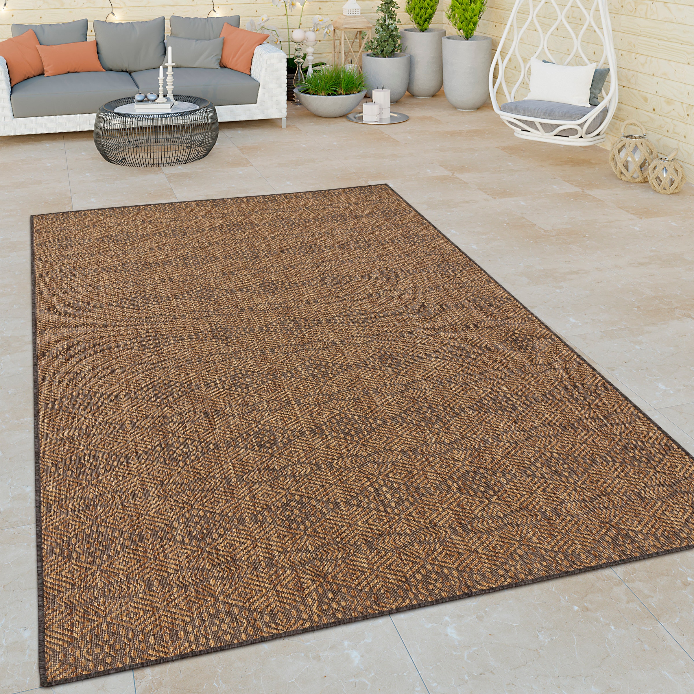 Paco Home Teppich »Illusion 329«, rechteckig, Flachgewebe, modernes Rauten  Design, In- und Outdoor geeignet bestellen | UNIVERSAL