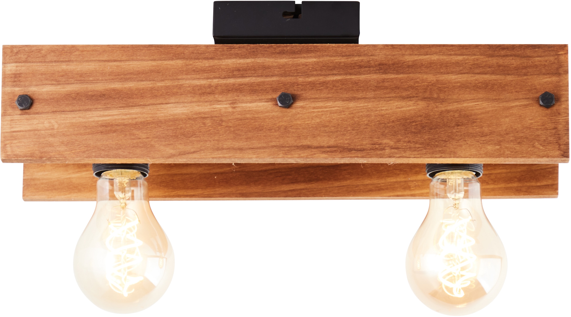 Brilliant Deckenleuchte »Calandra« E27 1 Stk. 38 cm Breite, 2 x E27, Metall/Holz, schwarz/holz