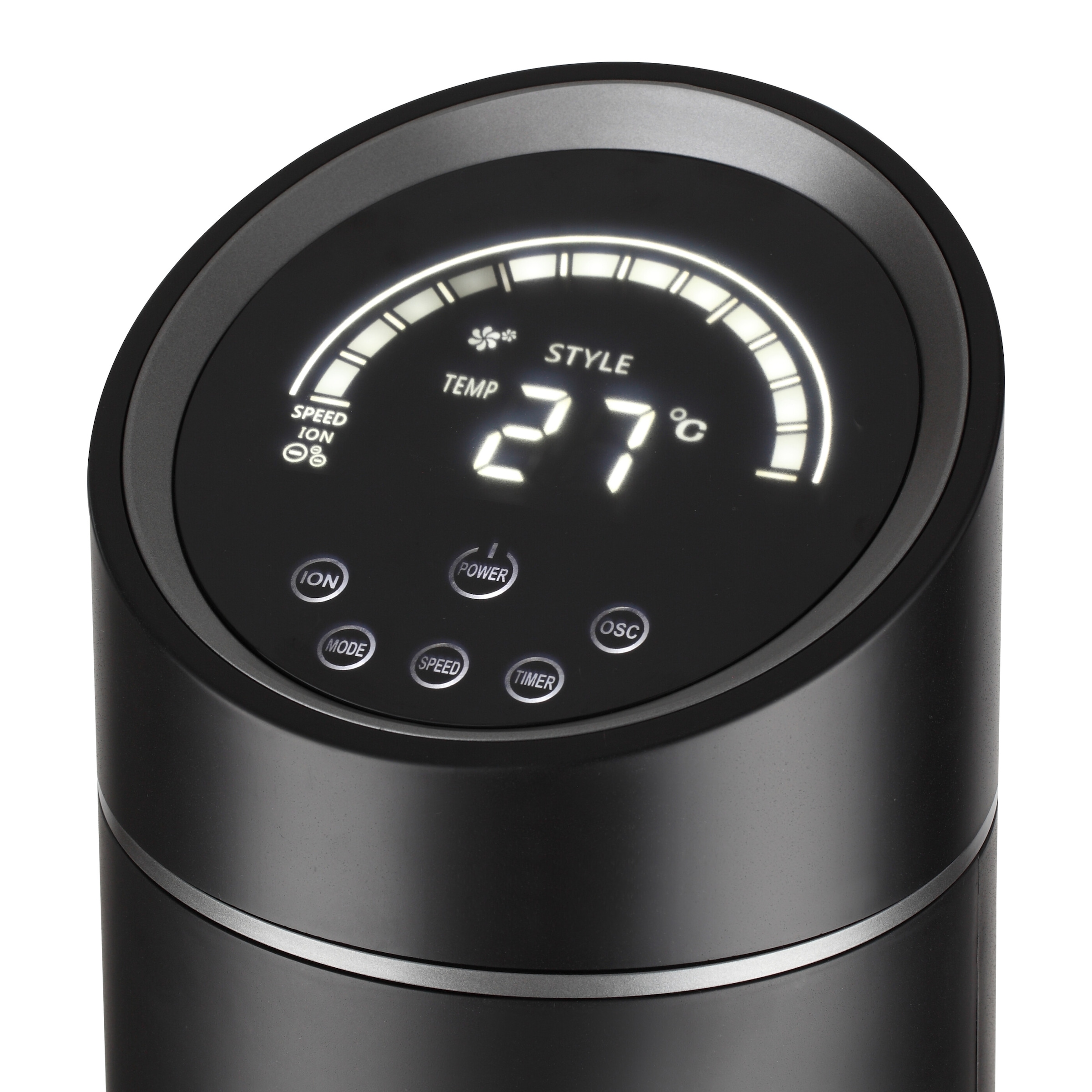 be cool Turmventilator »Turmventilator 127cm mit Display BC50TFWTS schwarz/weiß«, Temperaturanzeige, Ionisator
