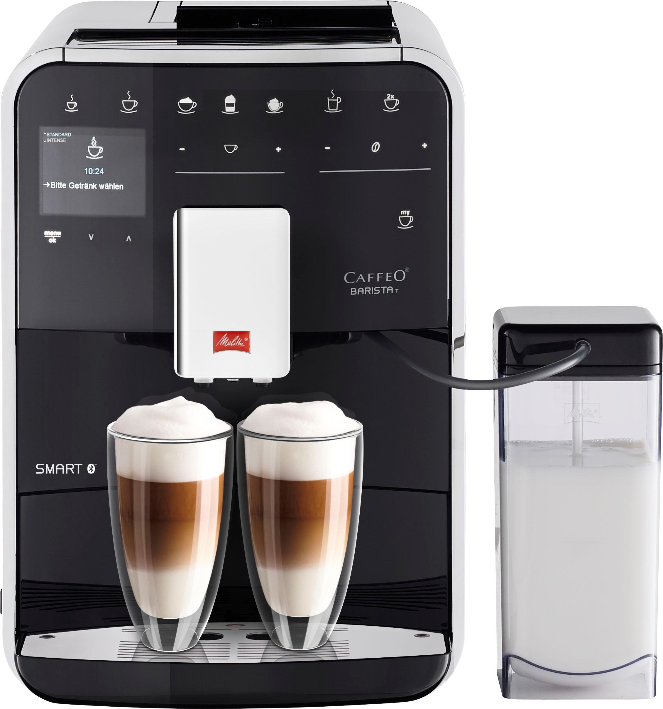 Melitta Kaffeevollautomat »Barista T Smart® F 83/0-102, schwarz«, 4 Benutzerprofile&18 Kaffeerezepte, nach italienischem Originalrezept