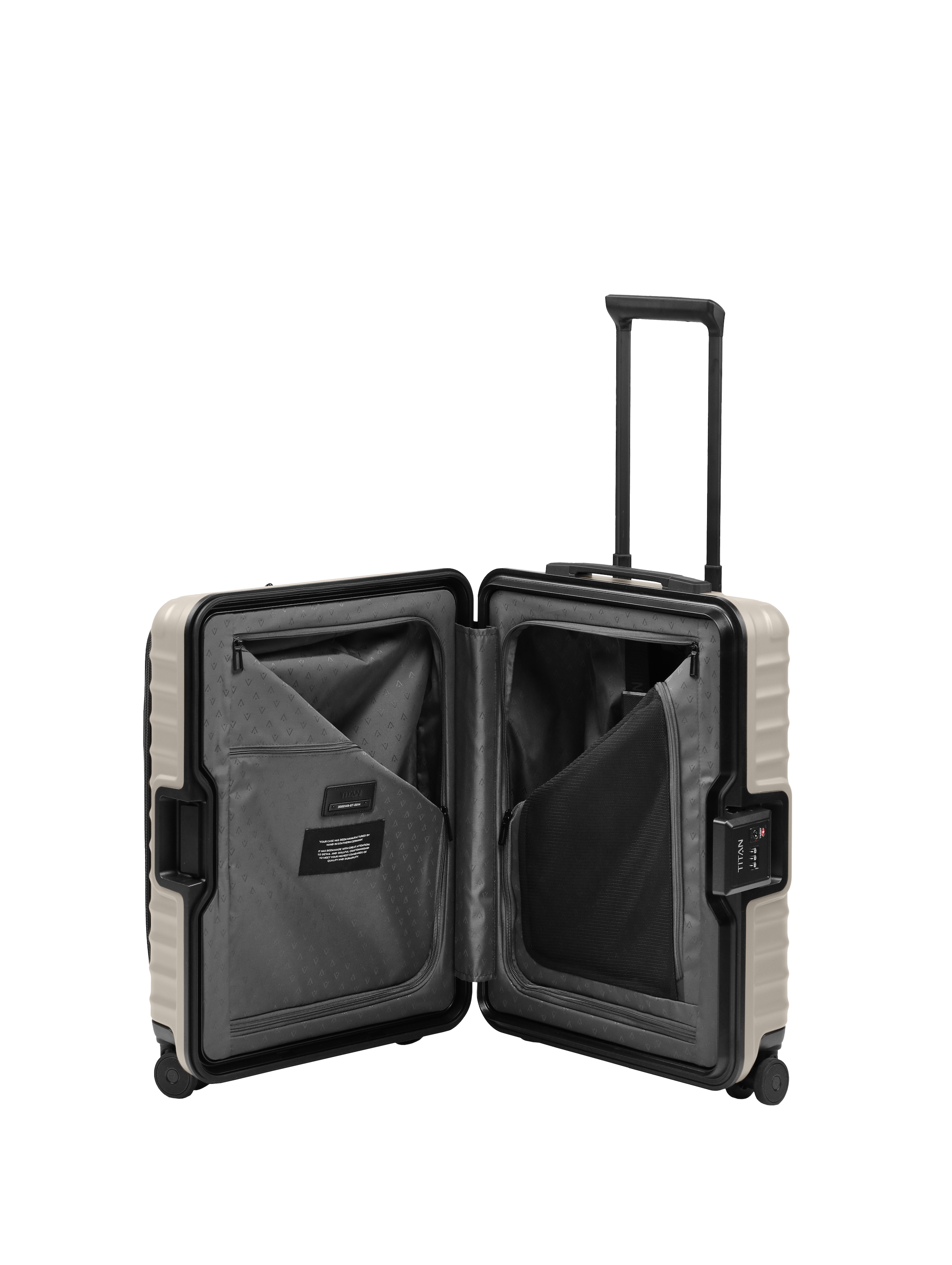 TITAN - Made in Germany »OVERSEAS S23 Business Handgepäcktrolley« 42 l 4 Rollen 17"-Laptopfach, flexible Vortasche und TSA-Schlösser