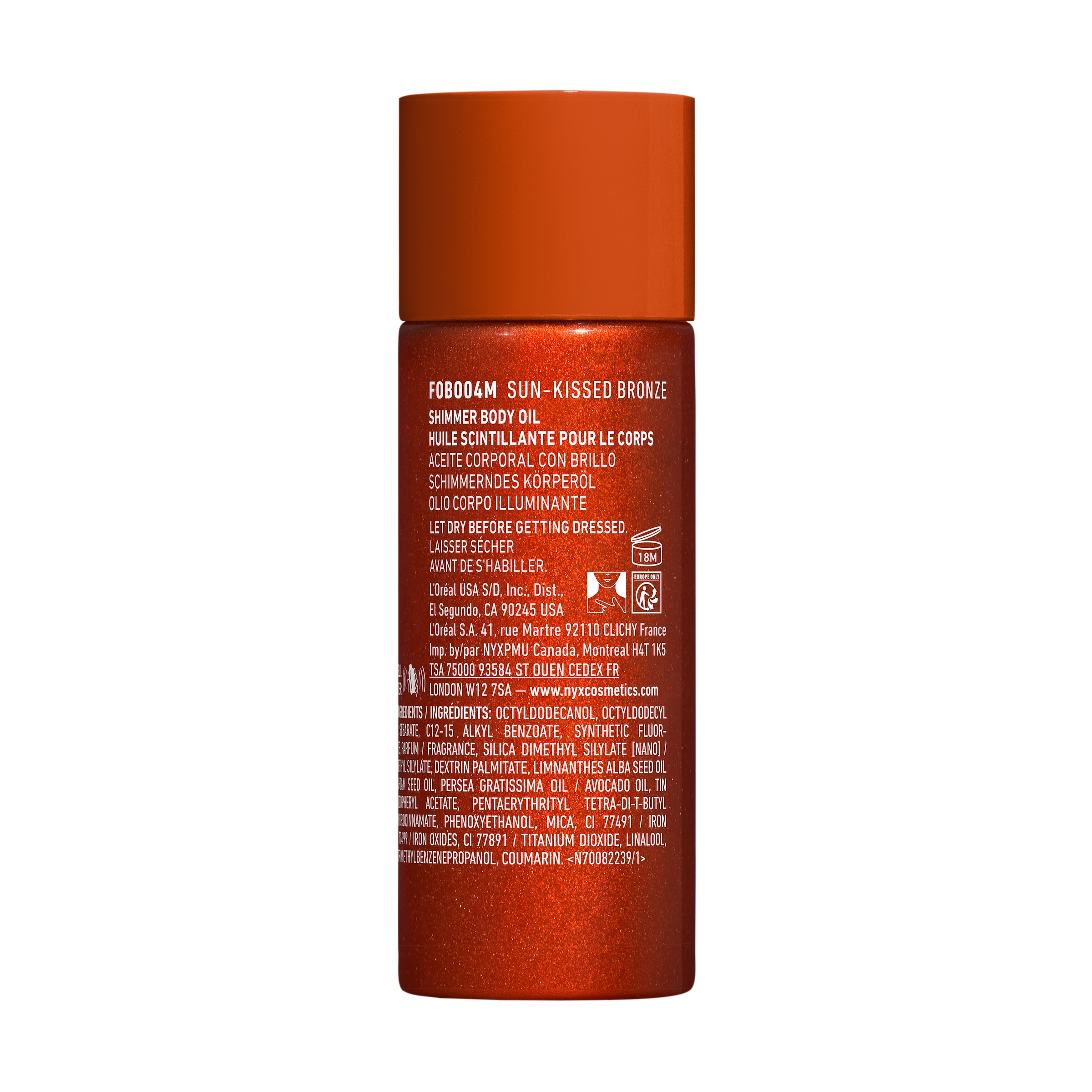 NYX PROFESSIONAL MAKEUP Körperöl »FAT OIL BODY OIL CARAMELT MAMI« für strahlenden Glow am Körper