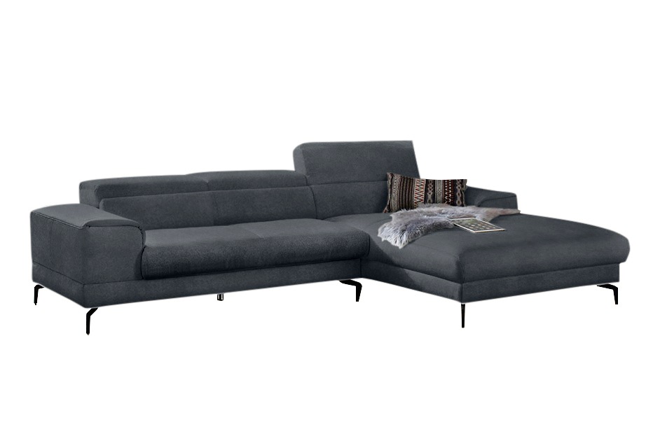 W.SCHILLIG Ecksofa »piedroo, Designsofa mit tollem Sitzkomfort, L-Form« Kopfteilverstellung, wahlweise mit Sitztiefenverstellung, Breite 303cm