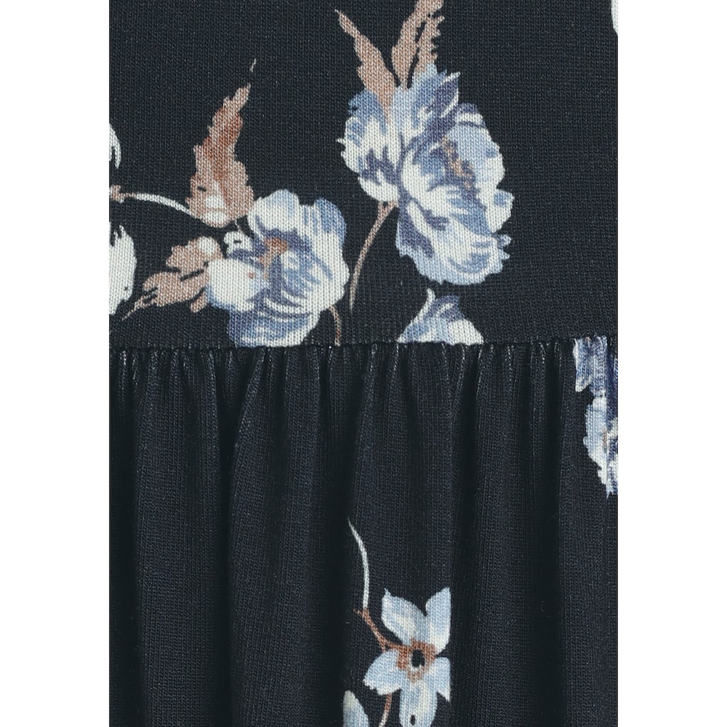 Laura Scott Jerseykleid, mit Rüschenkante und Blumenmuster