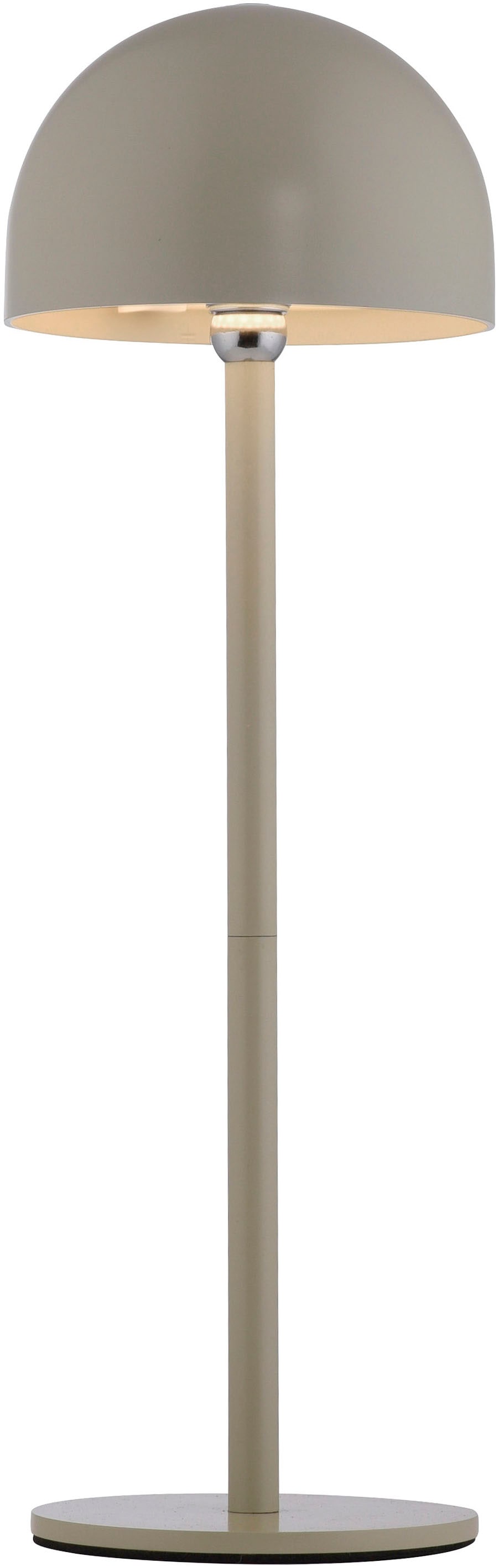 OTTO home Tischleuchte »Akku Tischlampe Garrin Indoor Outdoor, magnetischer Flaschenaufsatz« LED-Board Warmweiß Pilzlampe Flaschenaufsatz, Regulierung der Lichtstärke, Pilz, Lampe