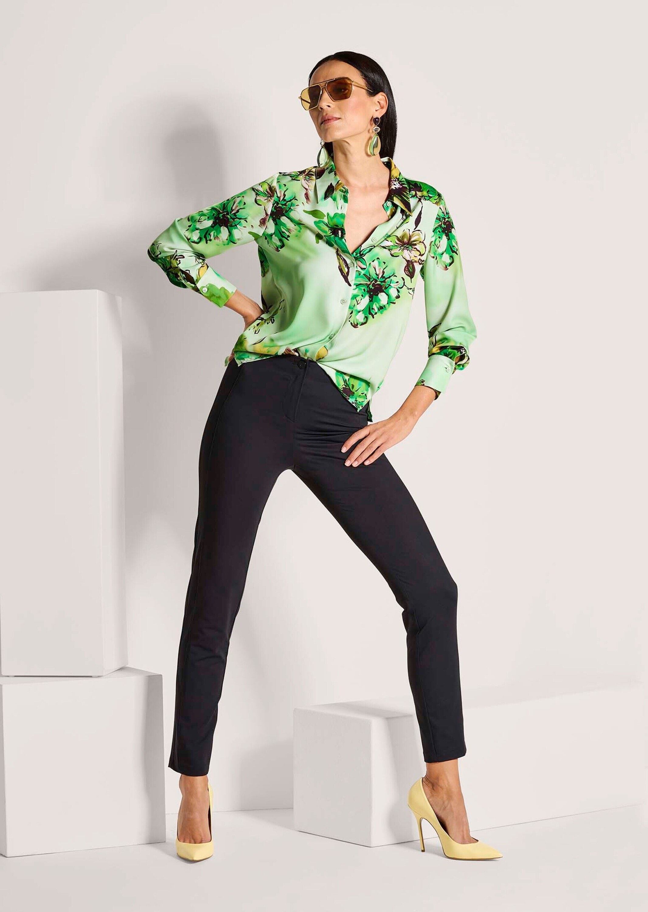 MADELEINE Langarmbluse »Hemdbluse Elegante Bluse mit Hemdkragen«