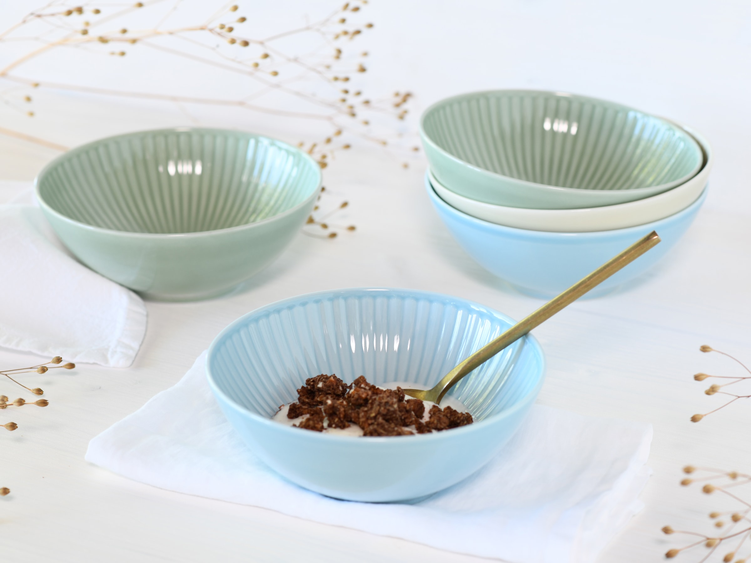 CreaTable Teller-Set »Valencia Pastell, Teller Set 18-tlg« Elegant, Boho Chic