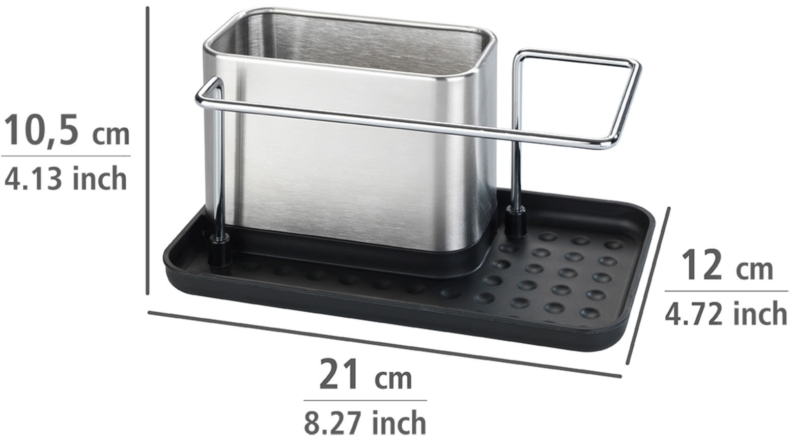 WENKO Küchenorganizer-Set »Modell Universal« viel Stauraum für Spülmittel und Spültuch, aus rostfreiem Edelstahl