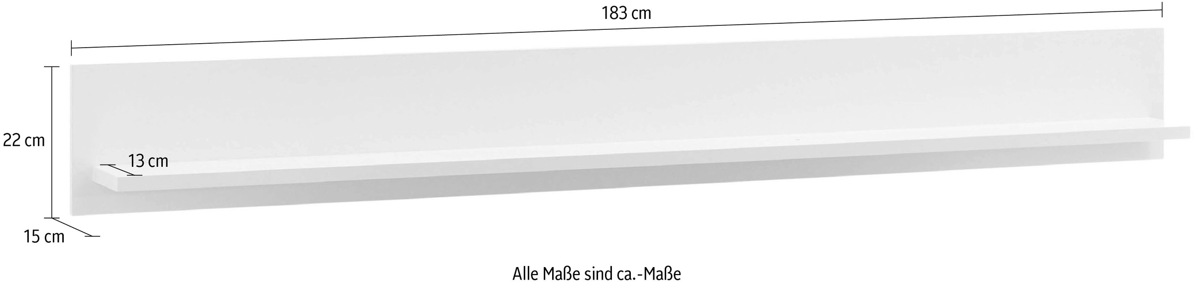 Home affaire Wandboard »Daytona, modernes Wandregal, Wandhalter mit Ablagefläche, 183 cm breit« vielseitig einsetzbares Hängeregal