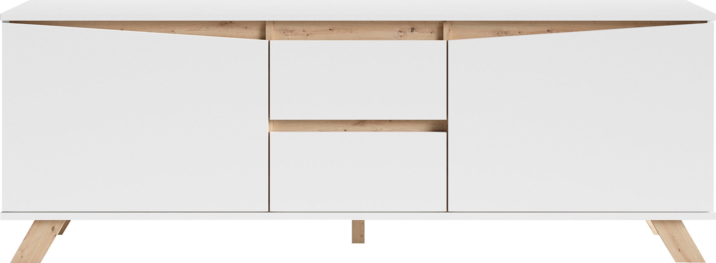 Home affaire Lowboard "Valentin" 160cm TV Board mit 2 Türen und 2 Schubkästen in modernem Skandi Design