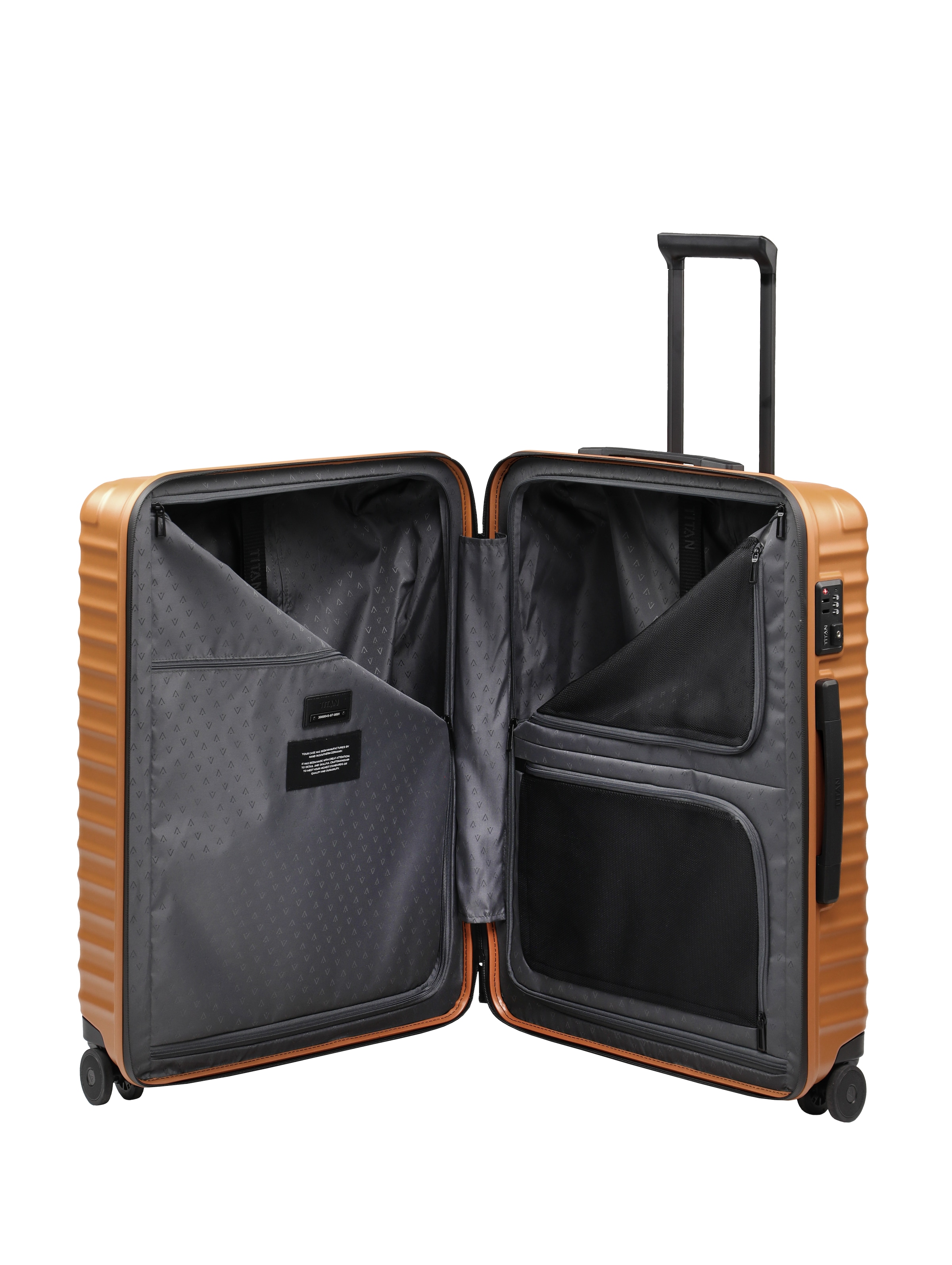 TITAN - Made in Germany Trolley »UPGRADE Koffer Hartschale« 80 l 4 Rollen mit kratzresistenter Oberfläche und cleverer Innenaufteilung