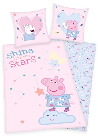 Kinderbettwäsche »Peppa Pig / Peppa Wutz«, mit tollem Peppa Pig-Motiv und Schriftzug kaufen