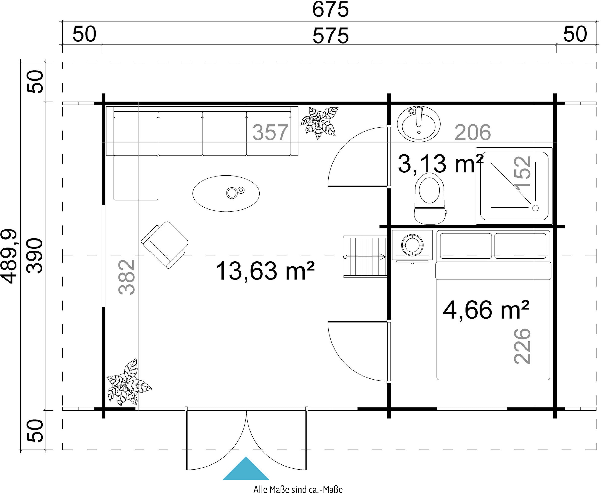 LASITA MAJA Gartenhaus »CAROLINE«, (Set, inkl. Fußbodenbretter zum Verlegen)