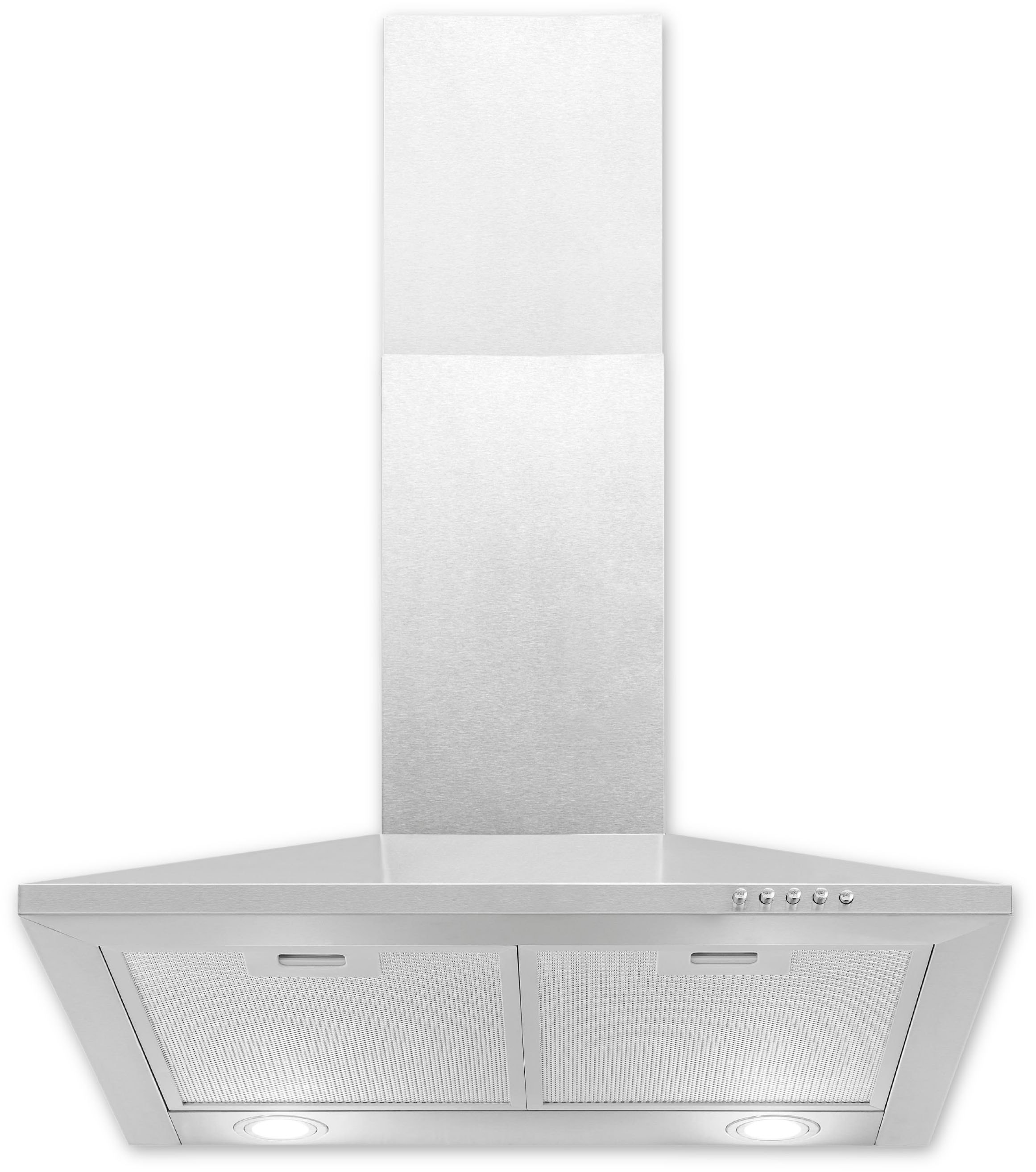 exquisit Wandhaube "KH 60-8.3 (sw)" Pyramidenförmige Haube – stilvoll & flexibel mit LED-Beleuchtung