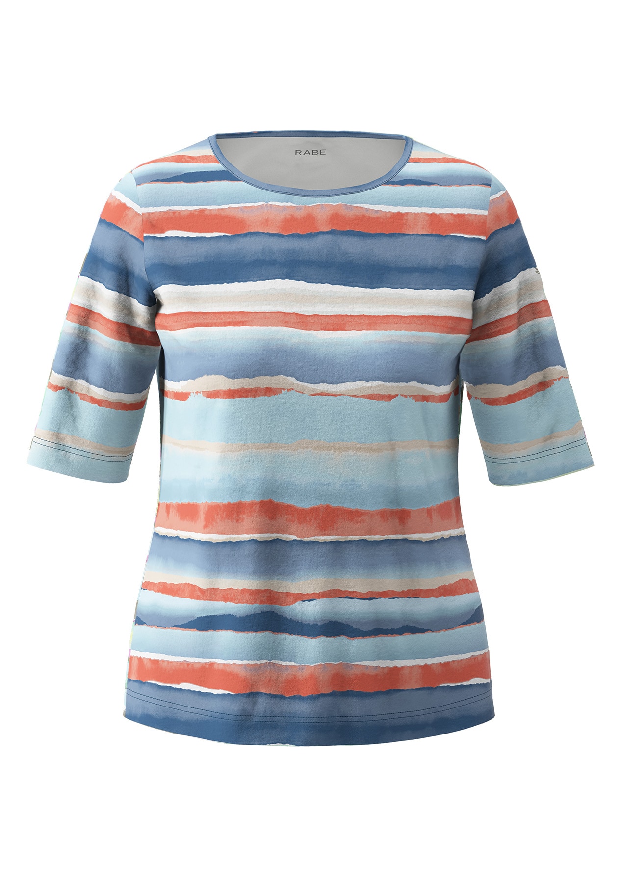 Rabe Rundhalsshirt, mit grafischem Muster