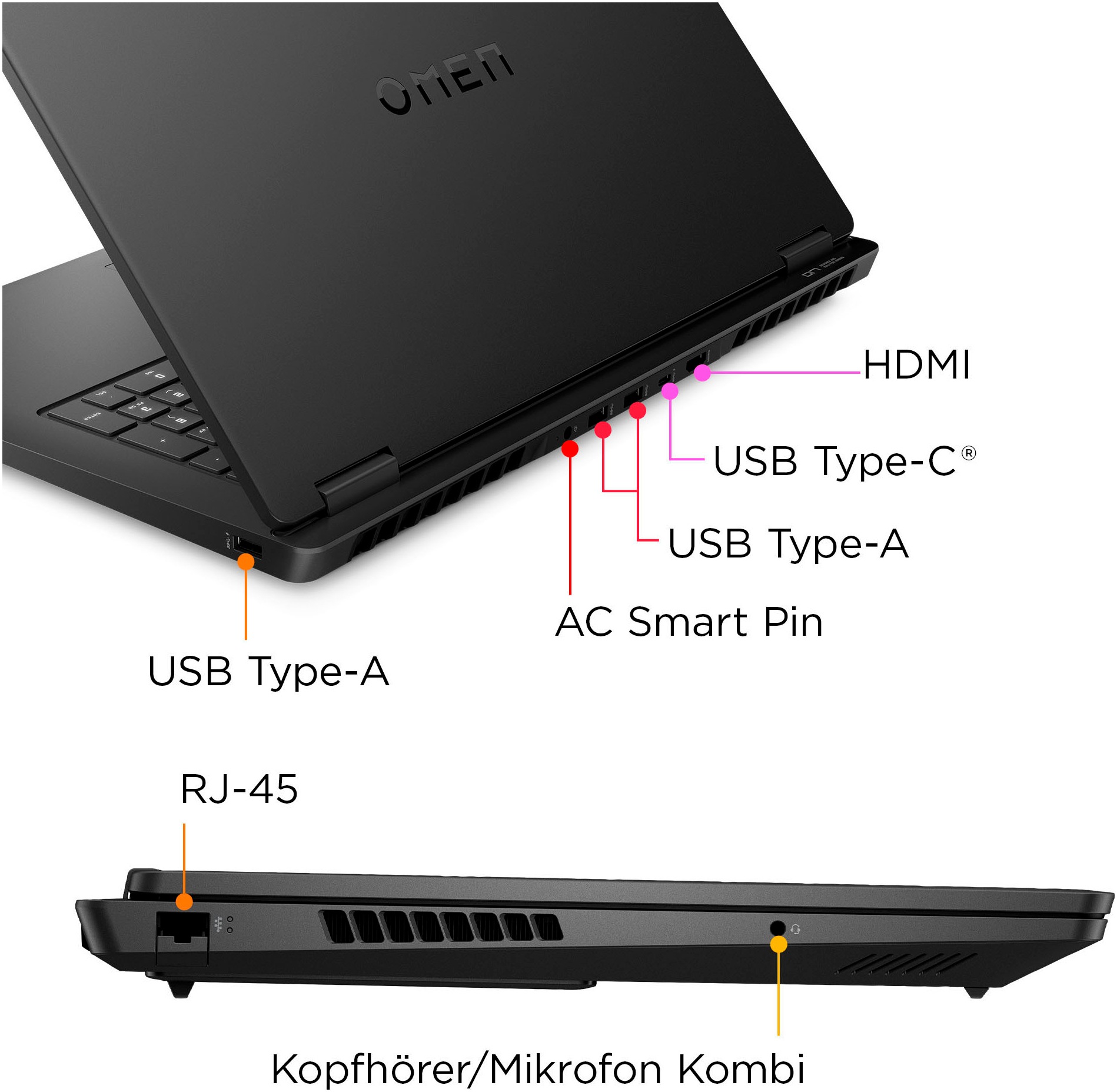 HP Gaming-Notebook »Omen 17-db0079ng«, 43,9 cm, / 17,3 Zoll, AMD, Ryzen 7, GeForce RTX 4070, 1000 GB SSD