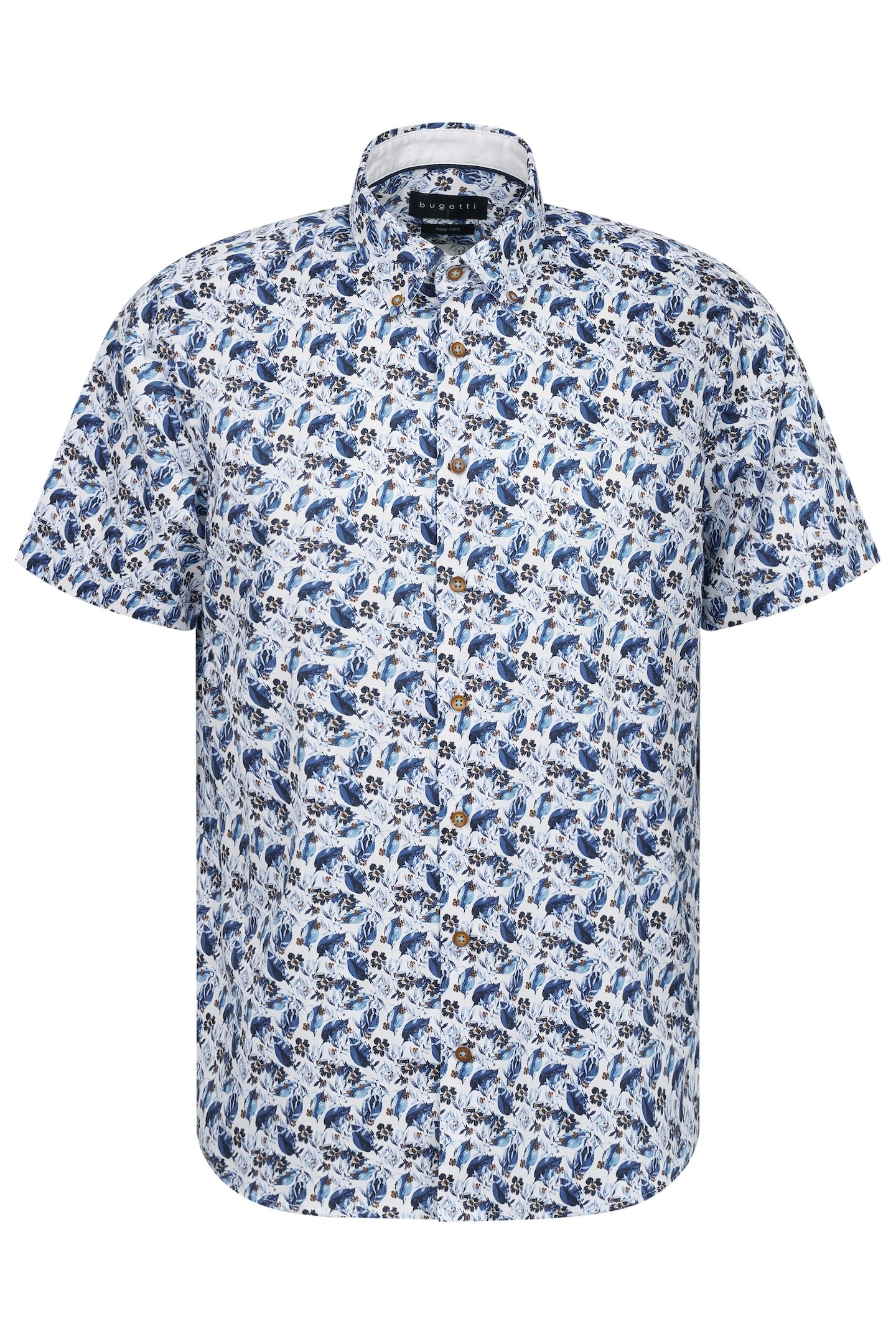 bugatti Kurzarmhemd aus Satin-Twill