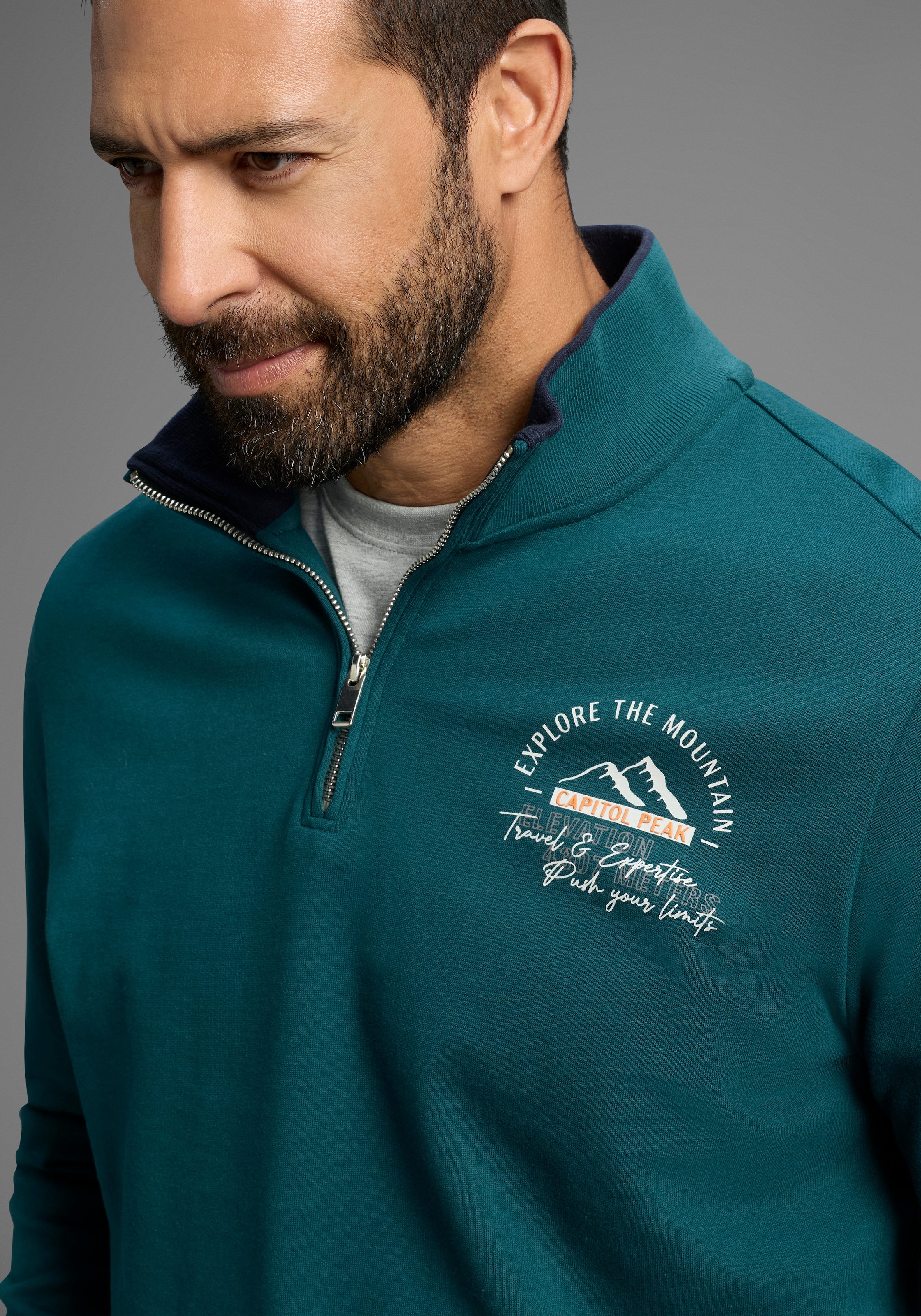 Man's World Sweatshirt, mit Kontrastkragen - Neue Farben