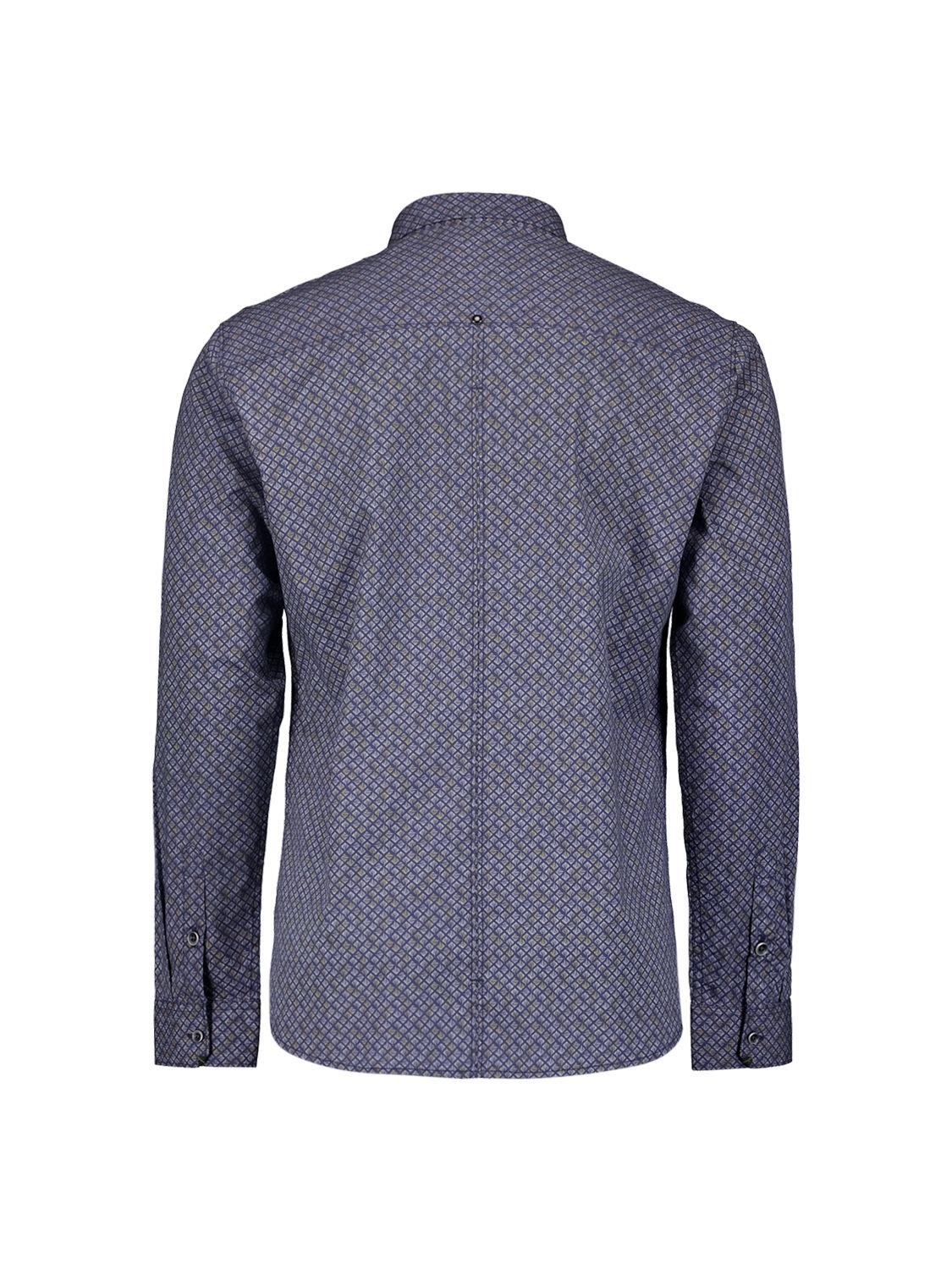 NO EXCESS Langarmhemd mit grafischem Muster und Brusttasche