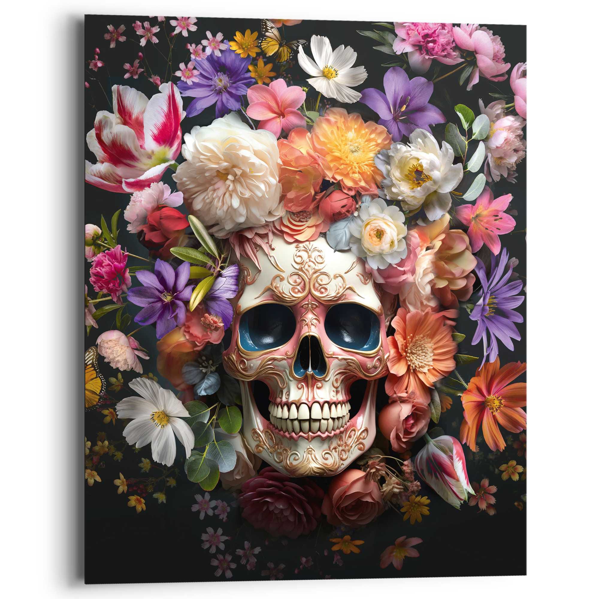 Reinders! Deco-Panel »Floral Skull«