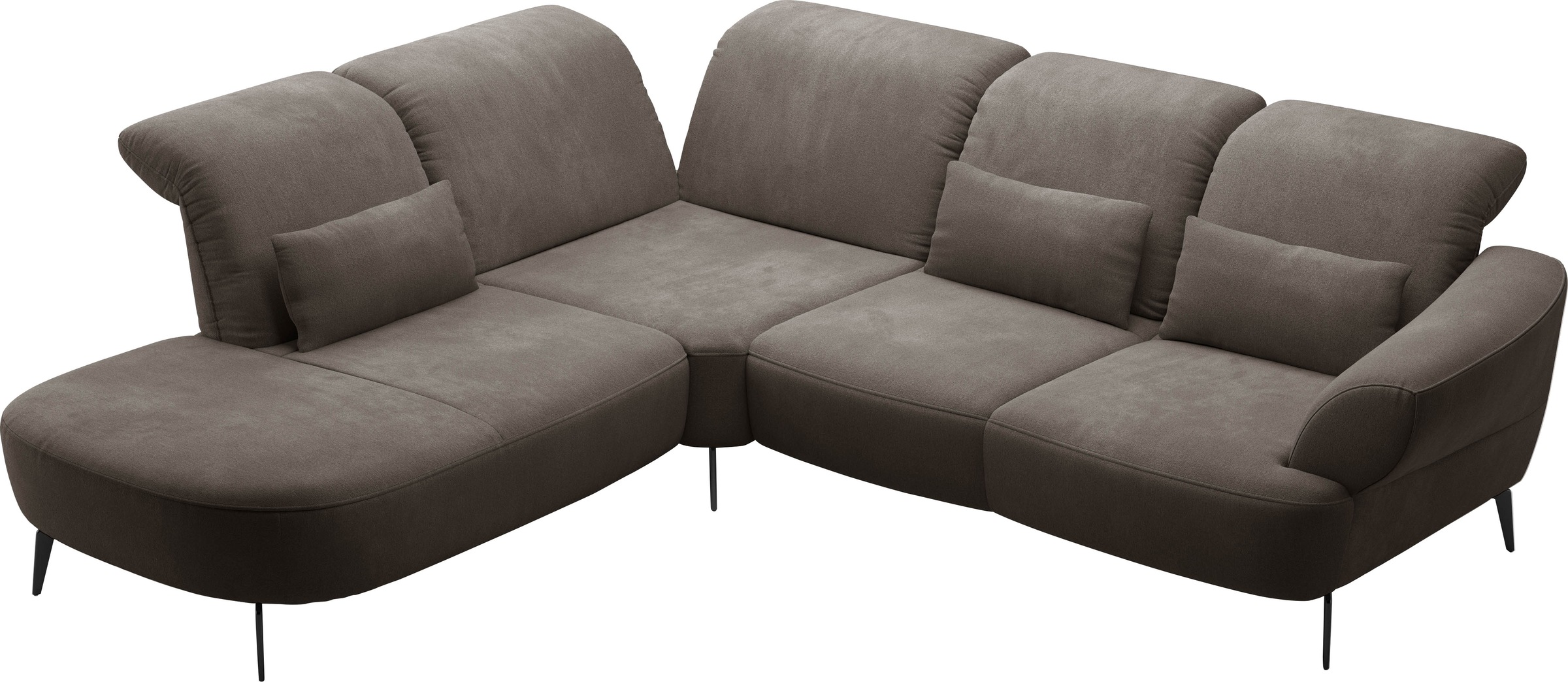 sit&more Ecksofa »Dance, L-Form, inkl. Sitztiefenverstellung«, inkl. Click&Seat, optional mit Kopfteilverstellung