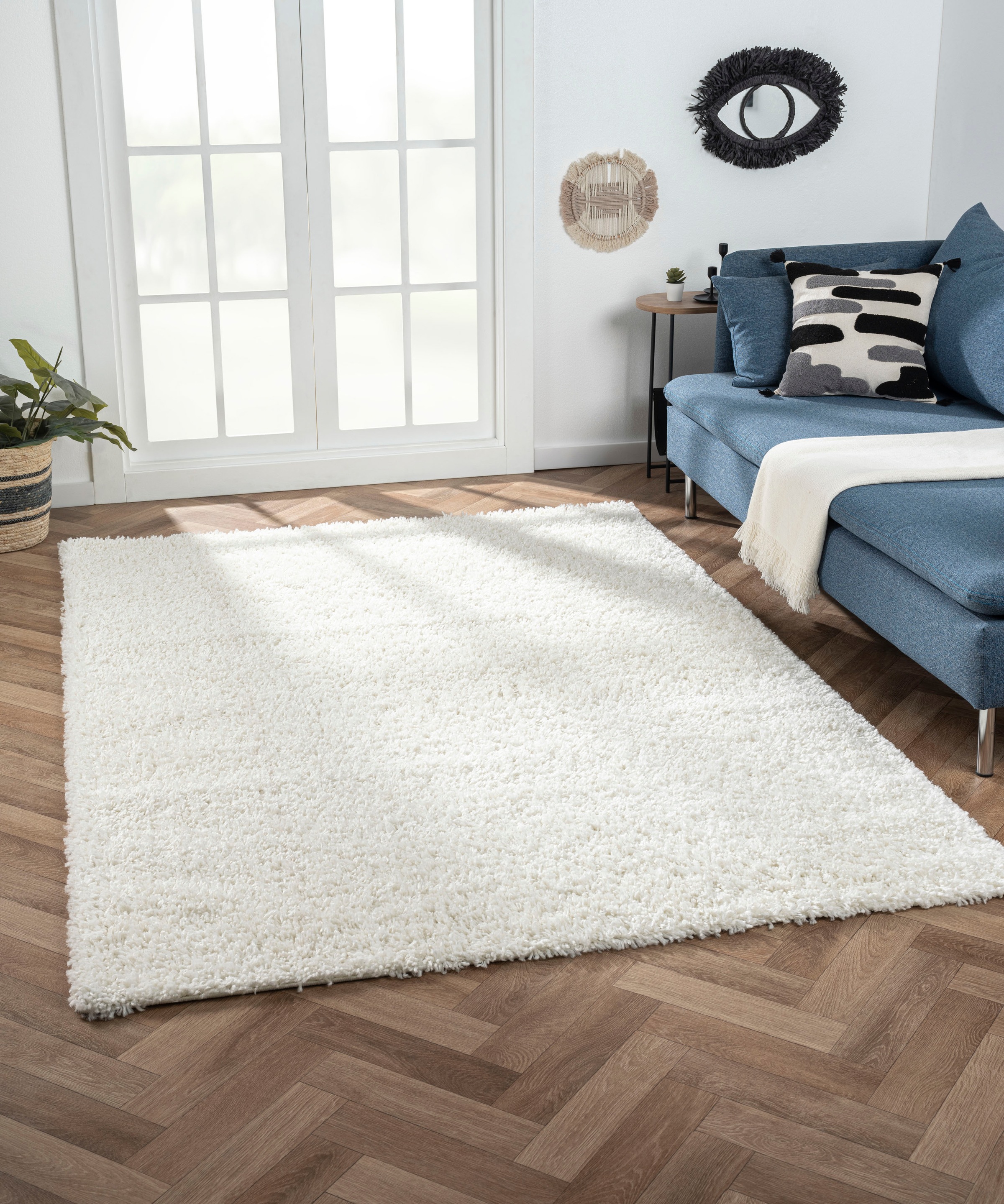 Myflair Möbel & Accessoires Hochflor-Teppich »My Shaggy«, rechteckig, 37 mm Höhe, Shaggy, Uni-Farben, leicht glänzend, Microfaser, extra flauschig