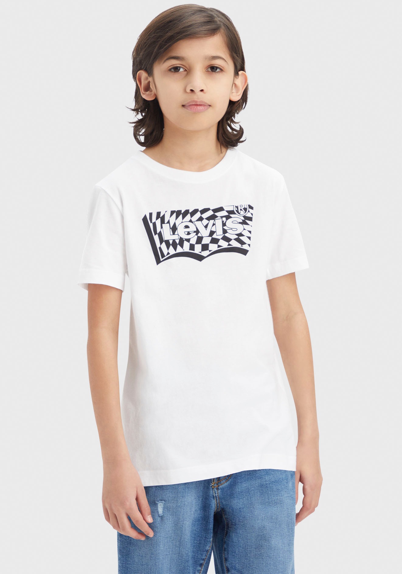 T-Shirt »LVB CHECKERED BATWING TEE«, for BOYS