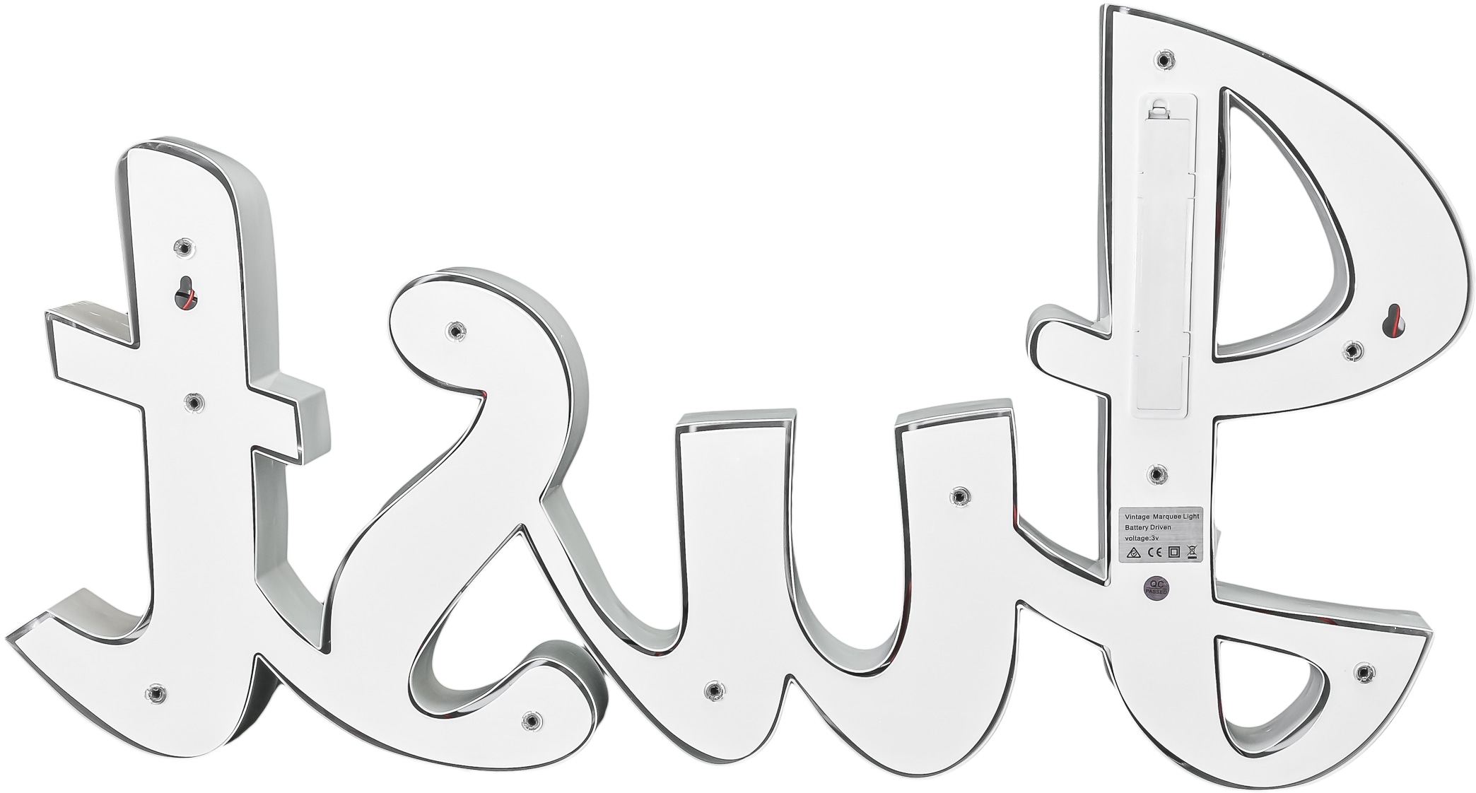 MARQUEE LIGHTS LED Dekolicht »Just« LED-Modul 1 Stk. Warmweiß Wandlampe, Tischlampe Schriftzug Just 19 Leuchtmittel - 57x31cm