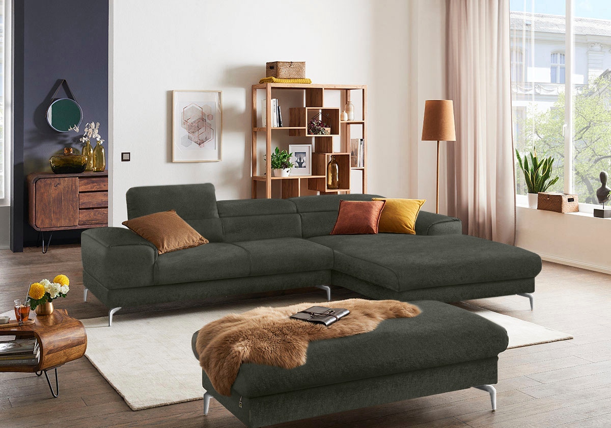 W.SCHILLIG Polsterhocker »piedroo« Füße in Chrom glänzend