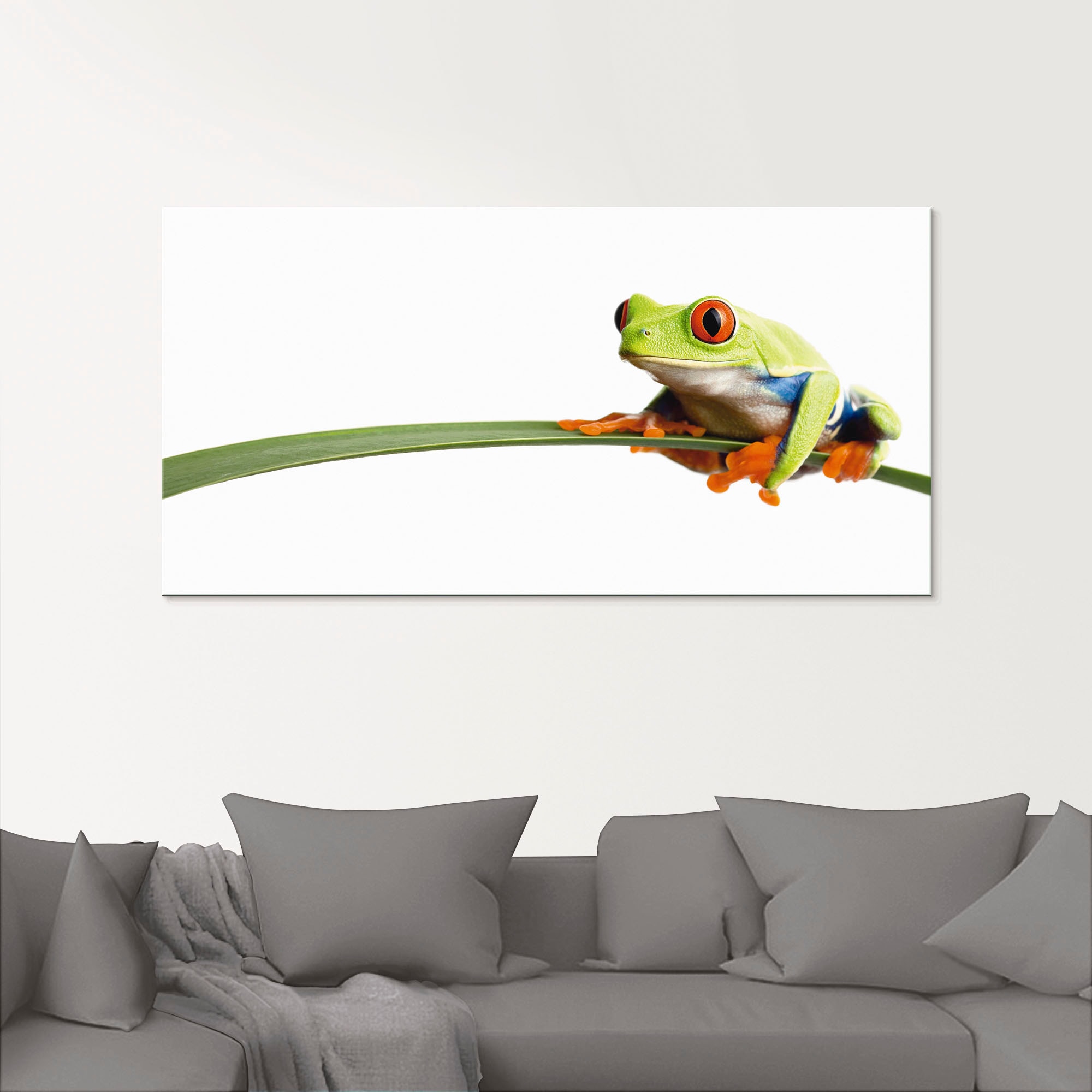 Artland Glasbild »Frosch auf einem Blatt«, Wassertiere, (1 St.), in  verschiedenen Größen bequem kaufen