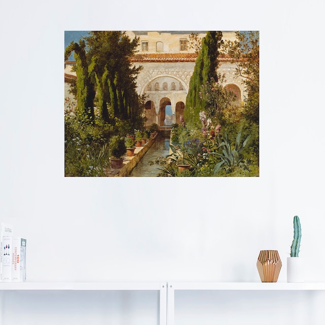 Artland Wandbild »Der Garten des Generalife bei Granada«, Garten, (1 St.),  als Leinwandbild, Wandaufkleber oder Poster in versch. Größen bequem kaufen